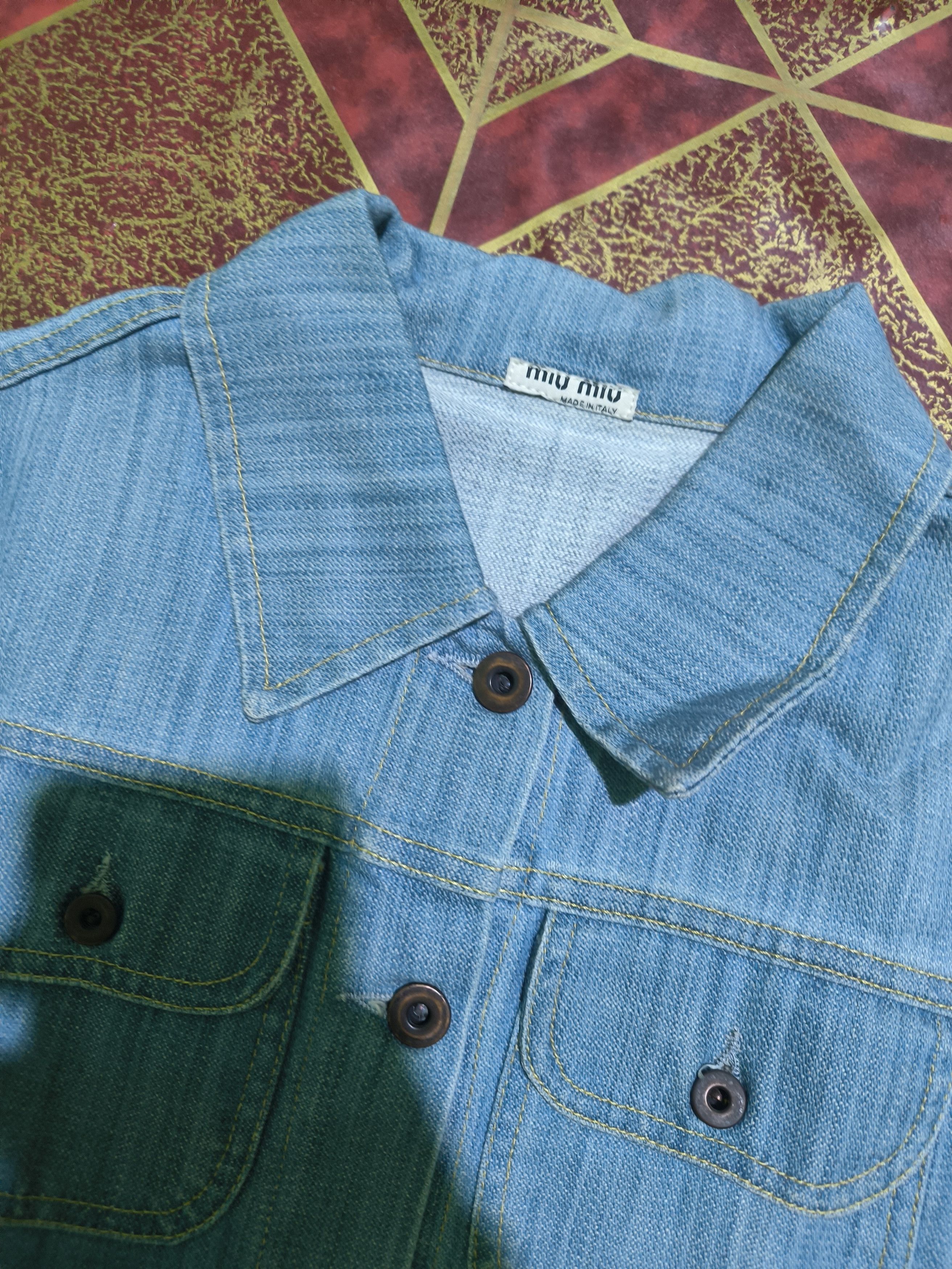 Miu Miu Miu Miu Western Denim Jacket Size US S / EU 44-46 / 1 - 3 Thumbnail