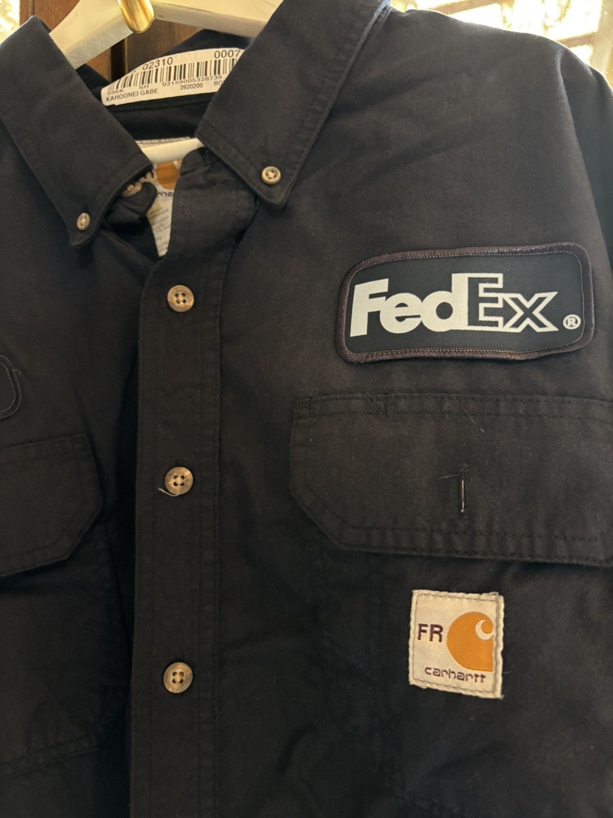 Carhartt 🔥 RARE Carhartt x FedEx FR Work Shirt || Oversize Size US XXL / EU 58 / 5 - 3 Thumbnail