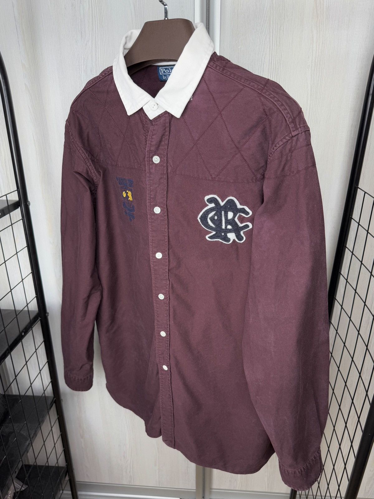 Polo Ralph Lauren Polo Ralph Lauren vintage 90s Bleecker quilted rugby shirt Size US XL / EU 56 / 4 - 6 Thumbnail