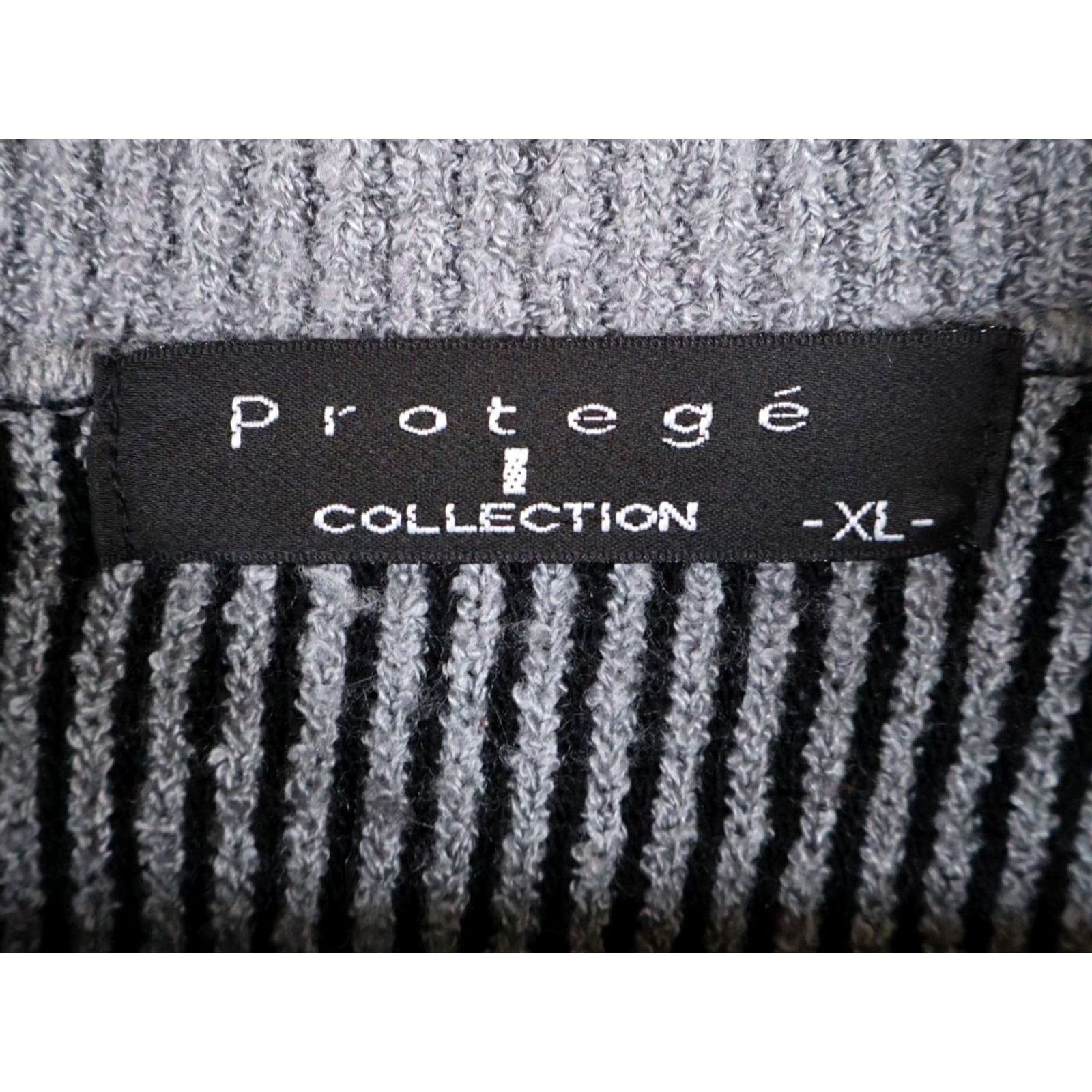 Vintage VINTAGE Protege Sweater Mens XL Gray Black Textured Knit Crewneck Acrylic VTG Size US XL / EU 56 / 4 - 3 Thumbnail