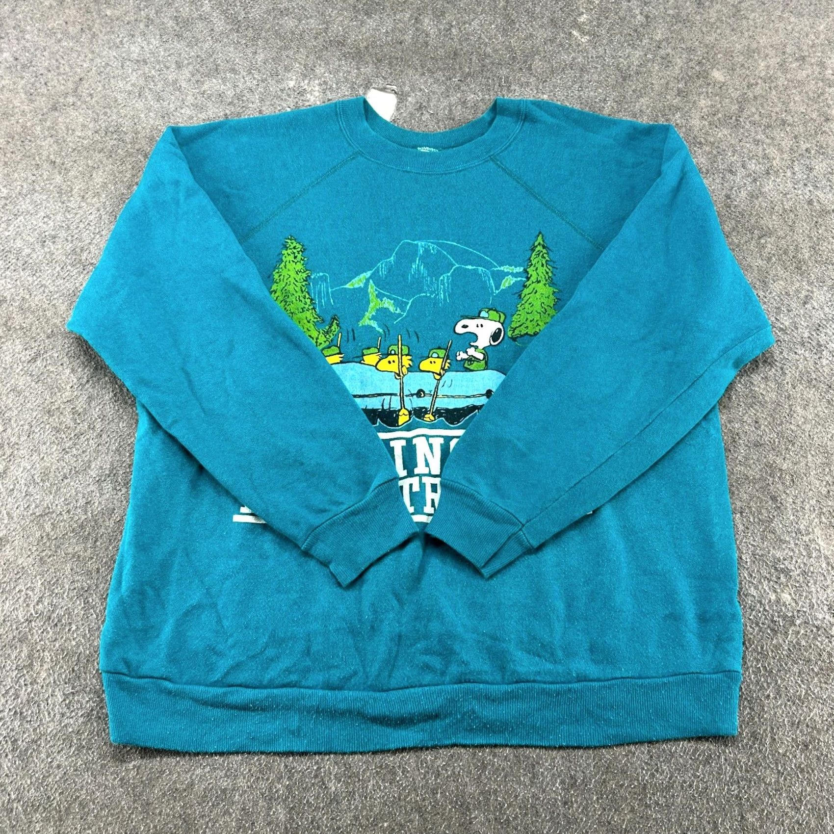 Vintage VINTAGE Artex Snoopy Sweatshirt Mens XL Blue Washington Rapid Transit WSDOT Ferry 80s 90s Zip Crew Neck Fleece Cotton Blend Size US XL / EU 56 / 4 - 2 Thumbnail