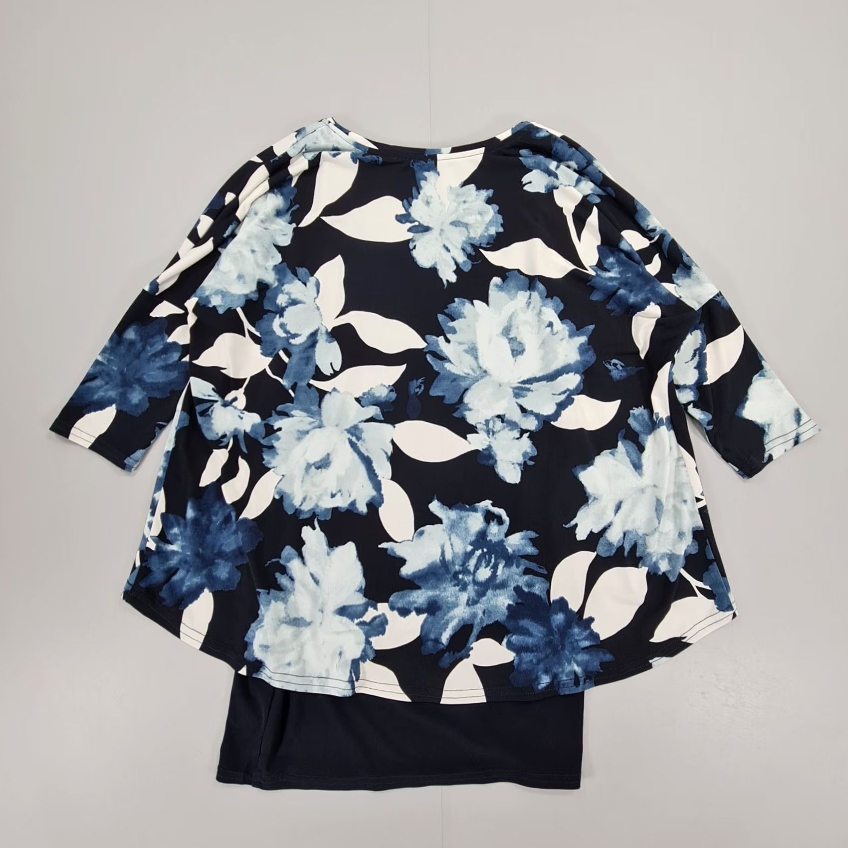 Vintage Chesca Womens Blouse Navy Blue Size 1 Tunic Floral 12-14 UK Size XL / US 12-14 / IT 48-50 - 7 Thumbnail