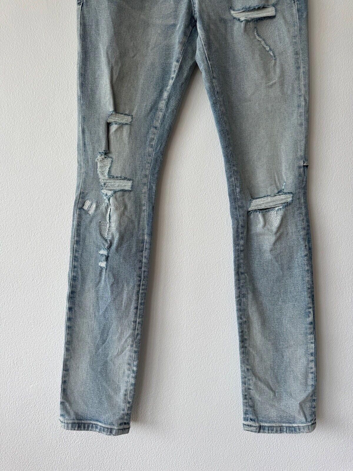 Ksubi new Ksubi mens denim jean chitch 29 slim punk blue trashed Size US 29 - 3 Thumbnail