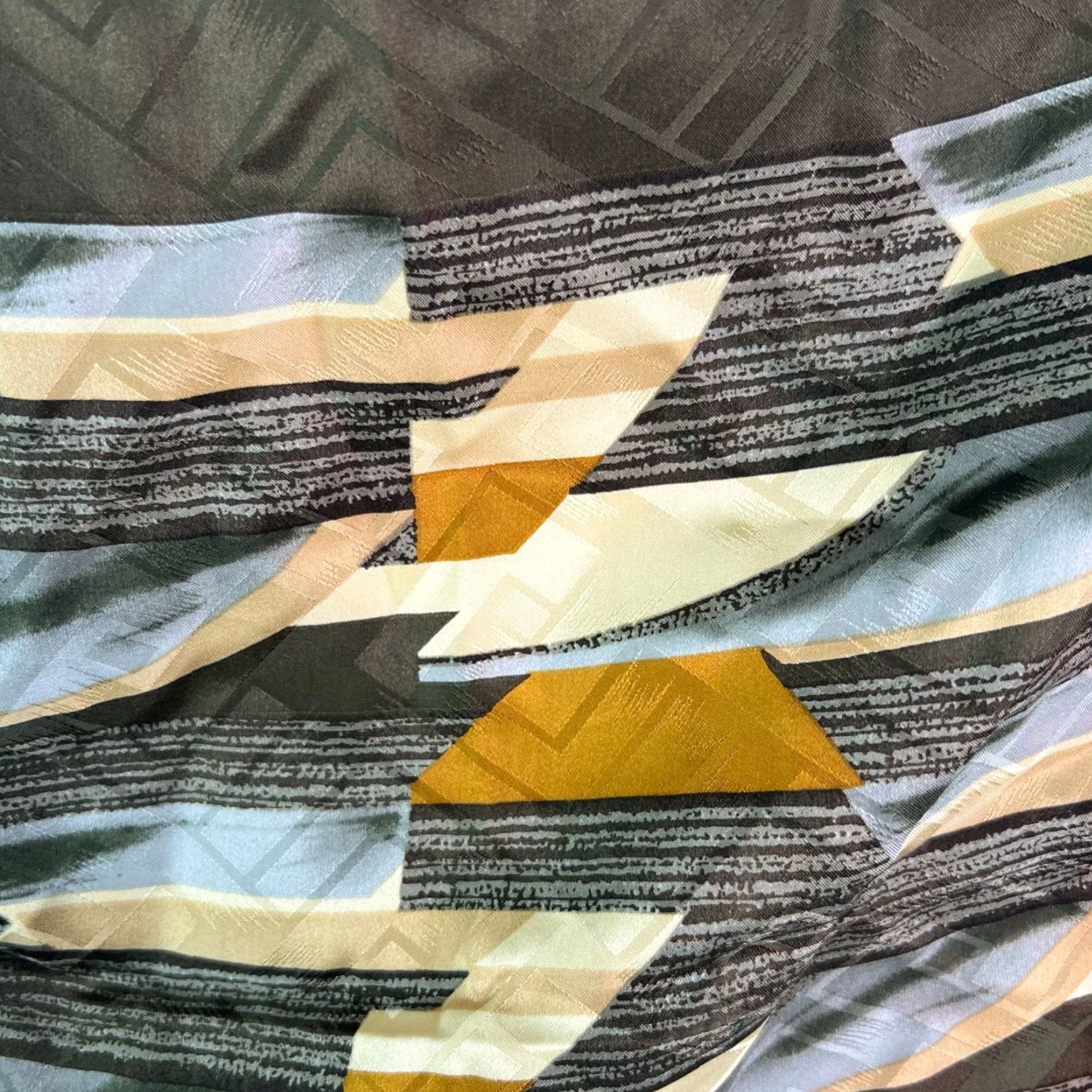 Vintage VINTAGE Silk Pocket Scarf 3 Pack - Women Square Scarves, 10/11/13, Black, Silk, Classic Argyle Pattern, Multi-Size, Womens Size ONE SIZE - 2 Thumbnail