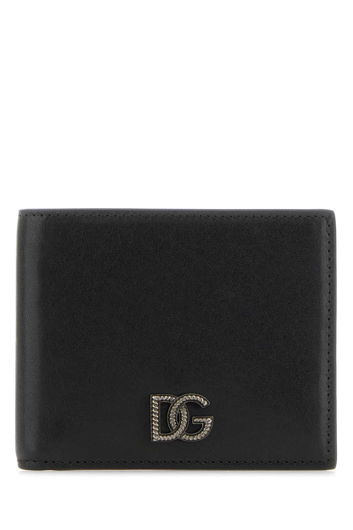 Dolce & Gabbana Black Leather Wallet Size ONE SIZE - 1 Thumbnail