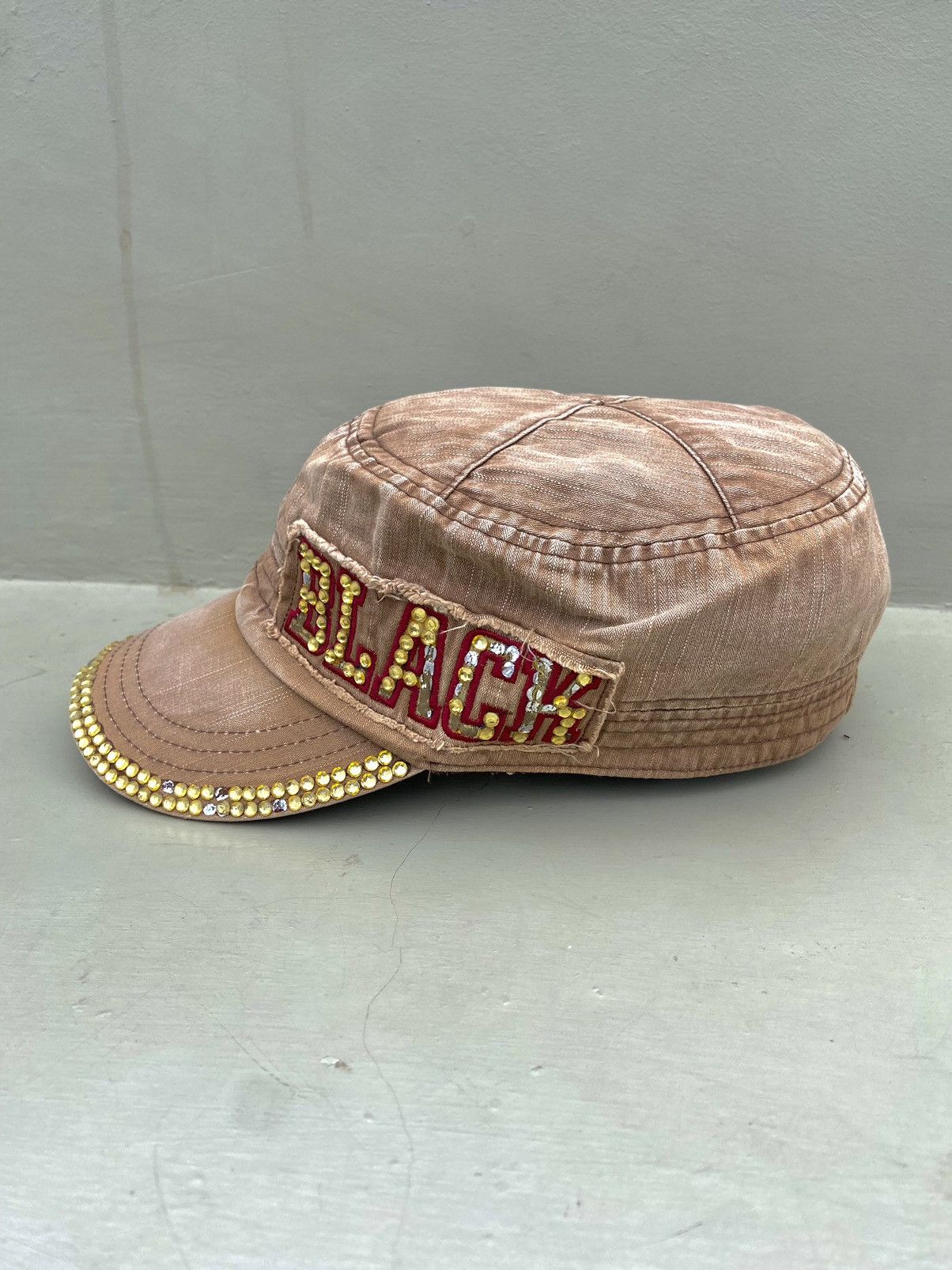 Hysteric Glamour × If Six Was Nine × Japanese Brand 2000s black studded zircon washed patrol hat Size ONE SIZE - 3 Thumbnail