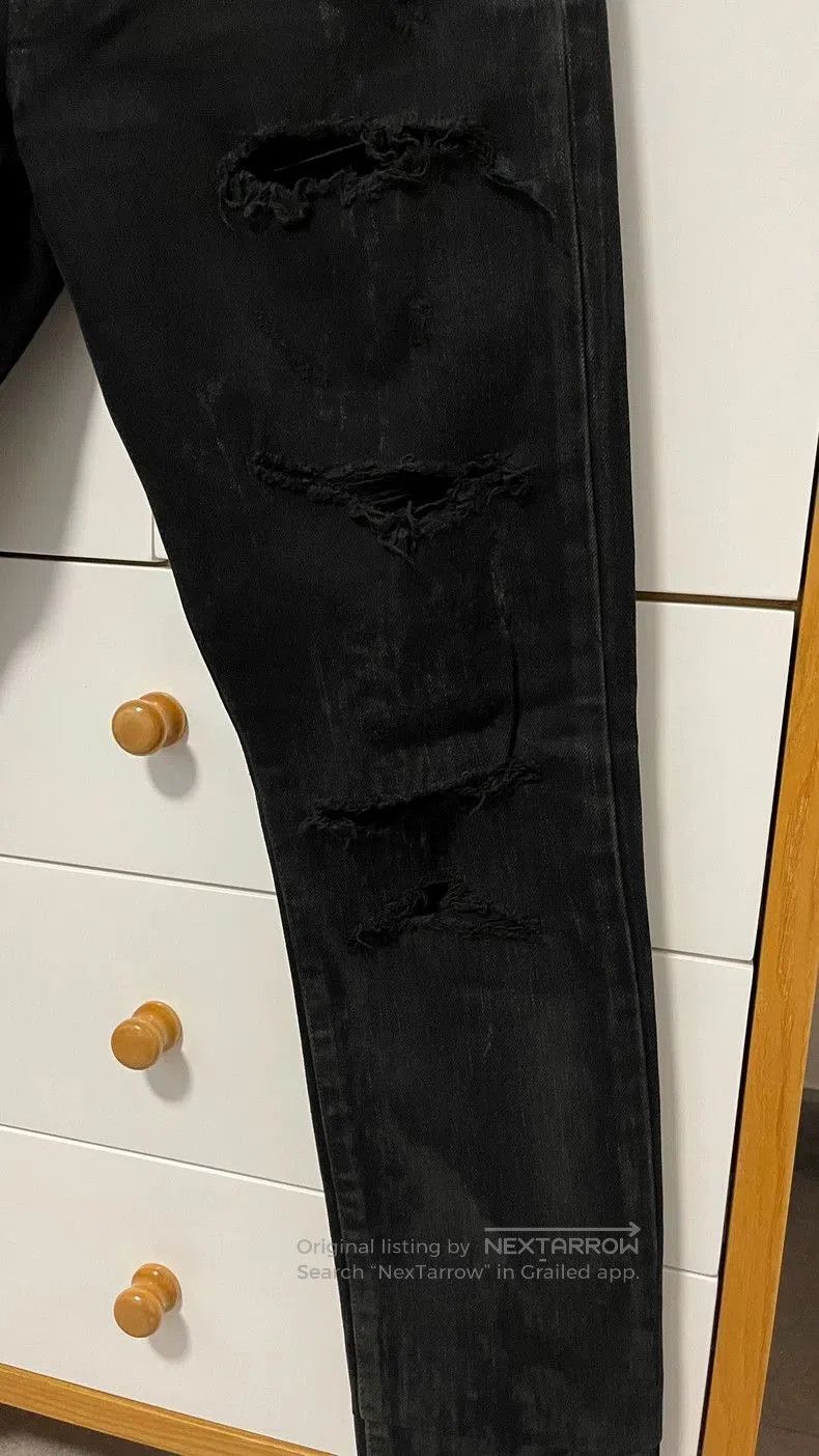 Saint Laurent Paris Saint Laurent Black Ripped Jeans D02. Size US 31 - 3 Thumbnail