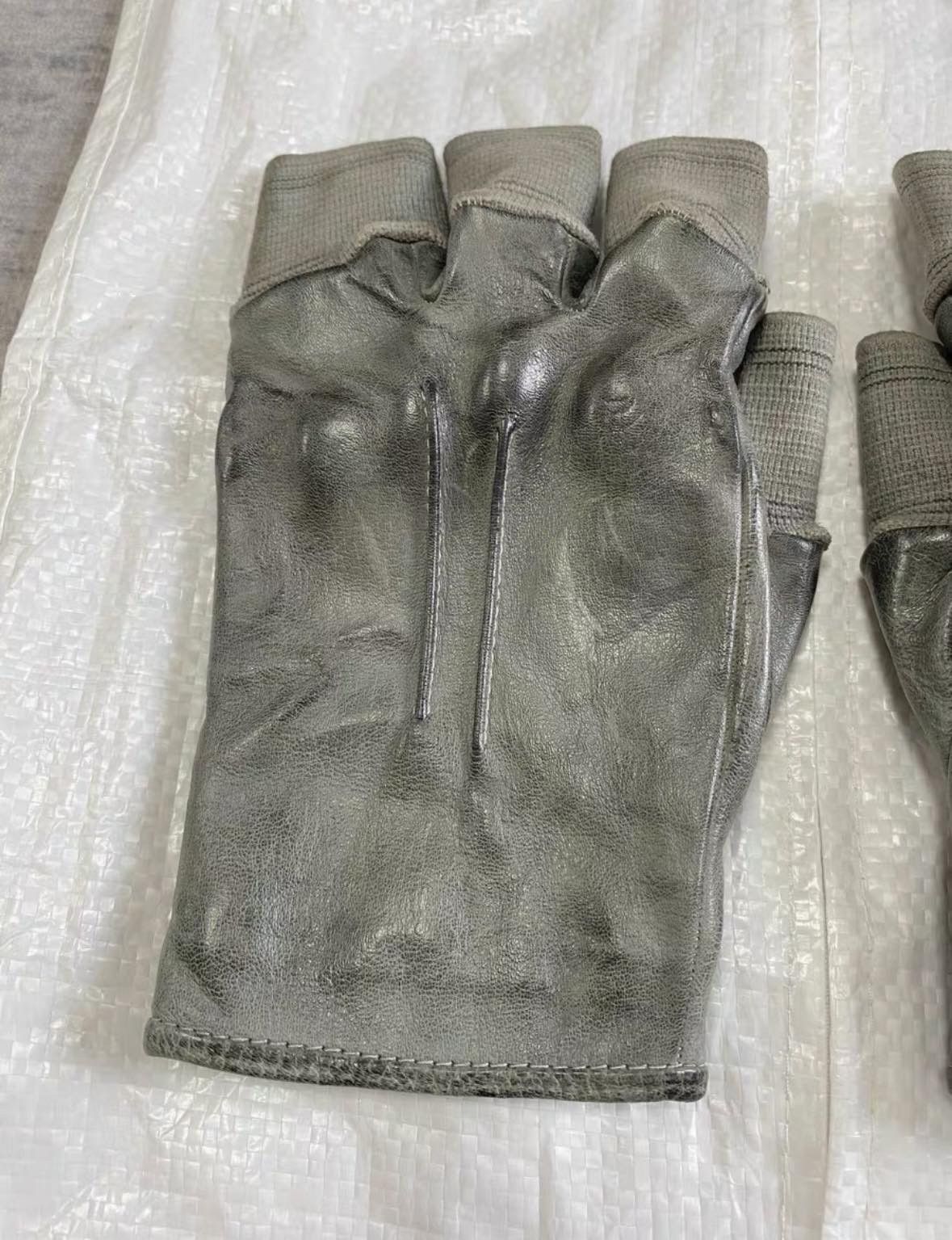 Carol Christian Poell Carol Christian Poell Taped Seam Fingerless Gloves Size 44 - 4 Thumbnail