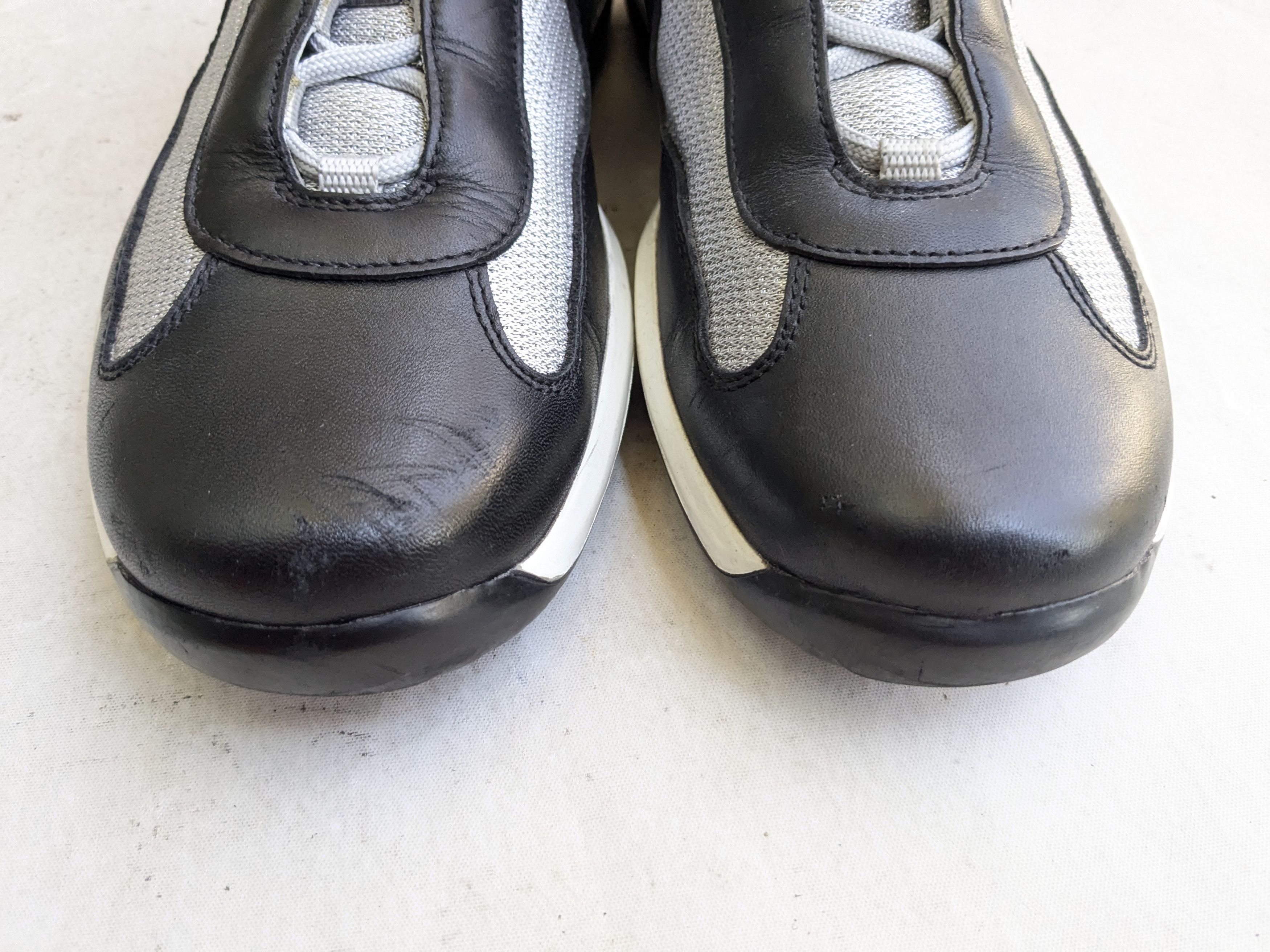 Prada Prada America's Cup Sneakers Black Silver 9.5 Leather Size US 9.5 / EU 42-43 - 4 Thumbnail