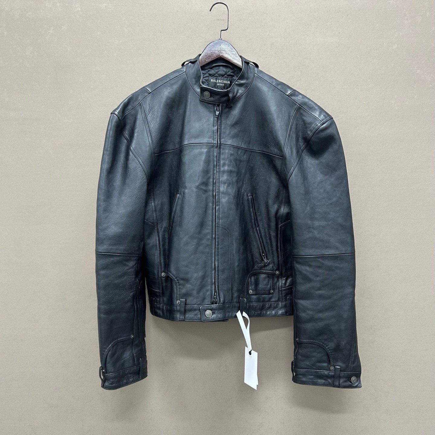 Balenciaga Balenciaga 23Winter Padded Shoulder Leather Jacket Size US L / EU 52-54 / 3 - 1 Thumbnail