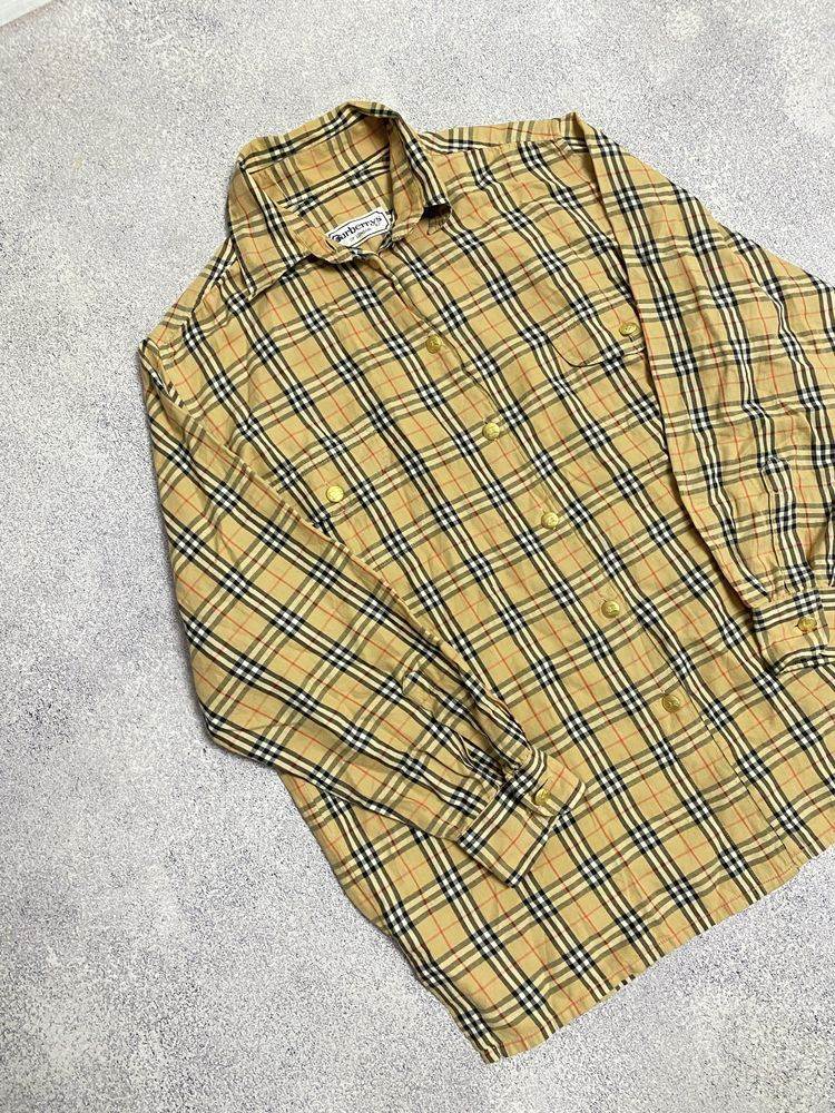 Burberry Burberry Vitnage Gold Button Overshirt Size M / US 6-8 / IT 42-44 - 2 Thumbnail