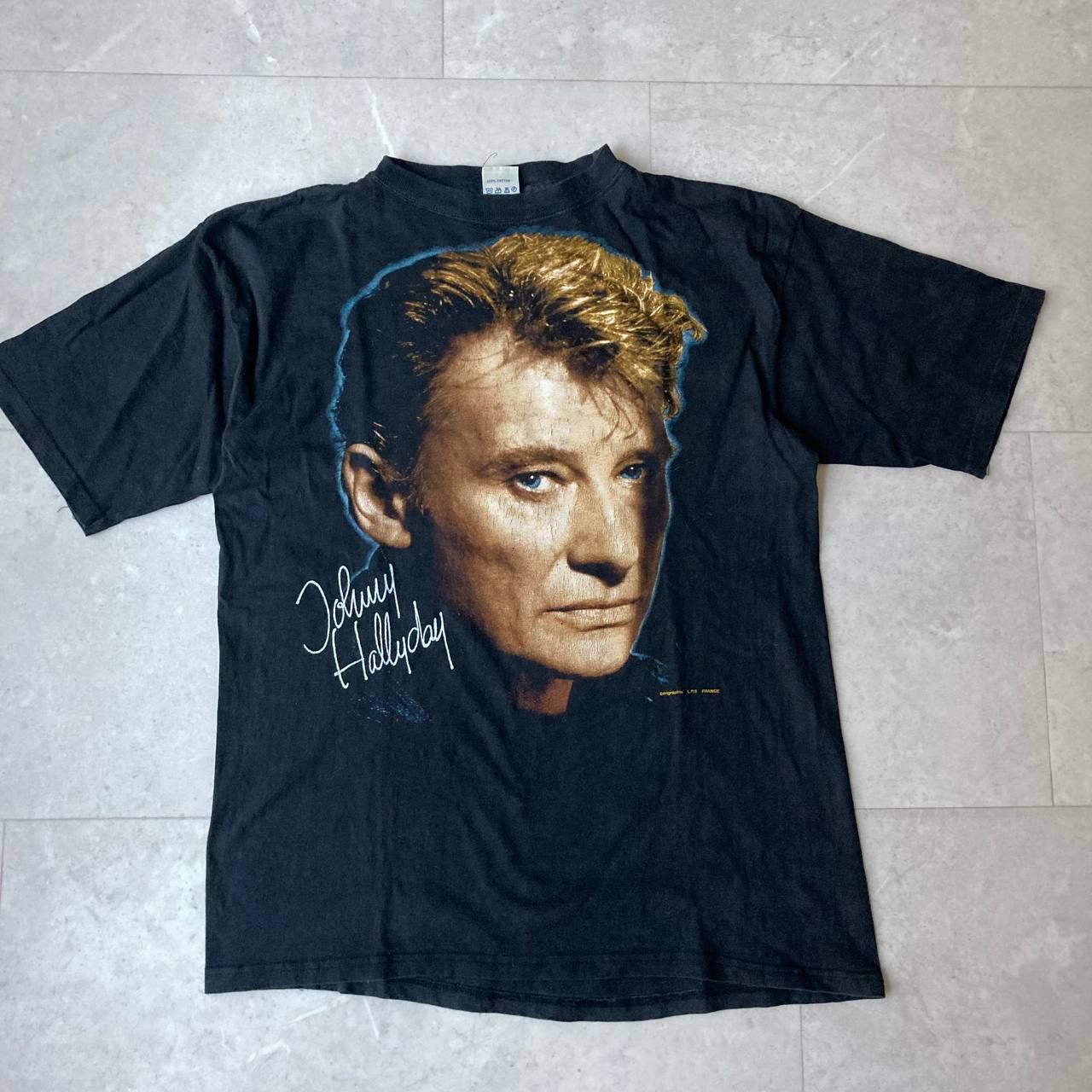 Band Tees Vintage Johhny Hallyday French Rock Chanson Band Size US L / EU 52-54 / 3 - 1 Thumbnail