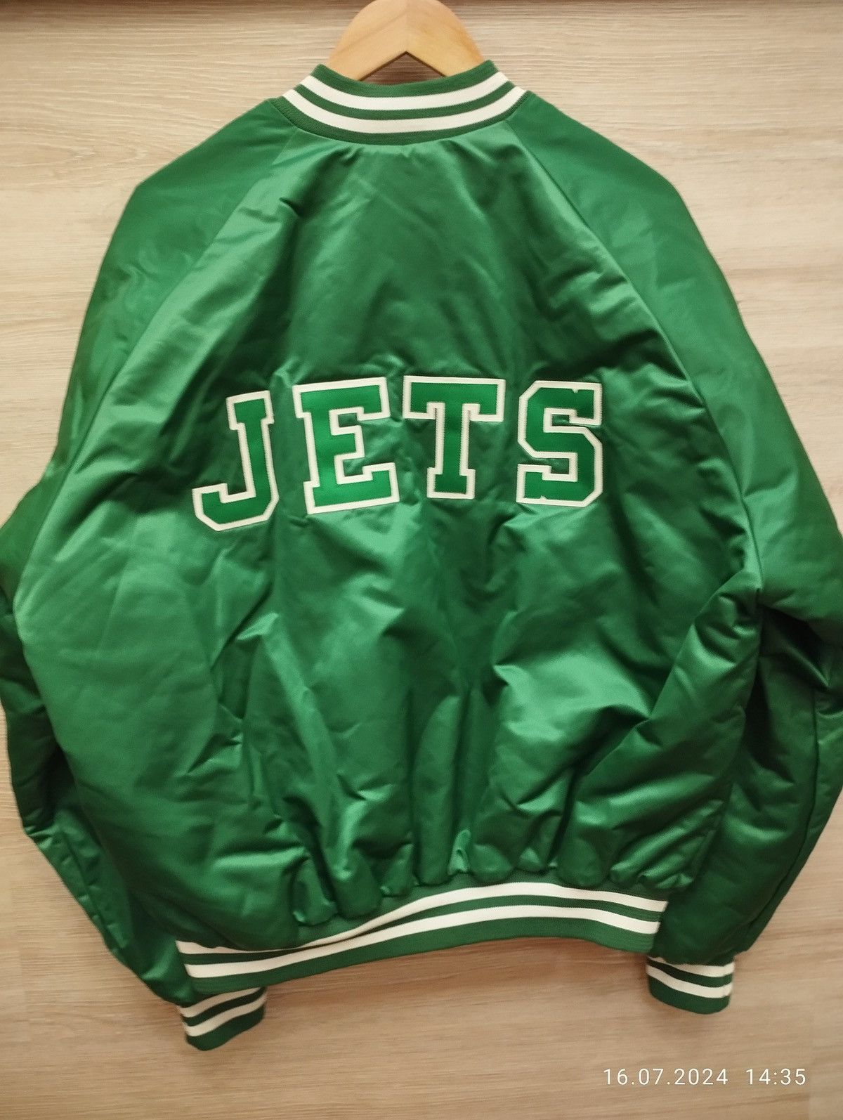 Chalk Line × Vintage Vintage New York Jets Chalk Line Jacket Satin Snap Button Size US XXL / EU 58 / 5 - 1 Thumbnail