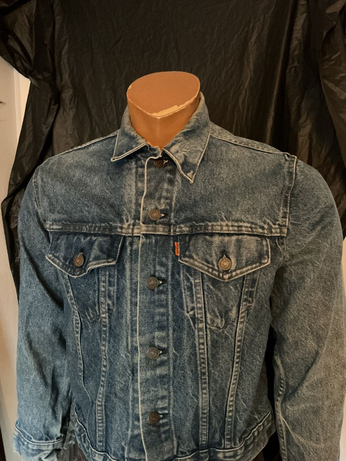 Levi's Vintage 70s 80s Levis Orange Tab Denim Trucker Jean Jacket Size US L / EU 52-54 / 3 - 14 Thumbnail