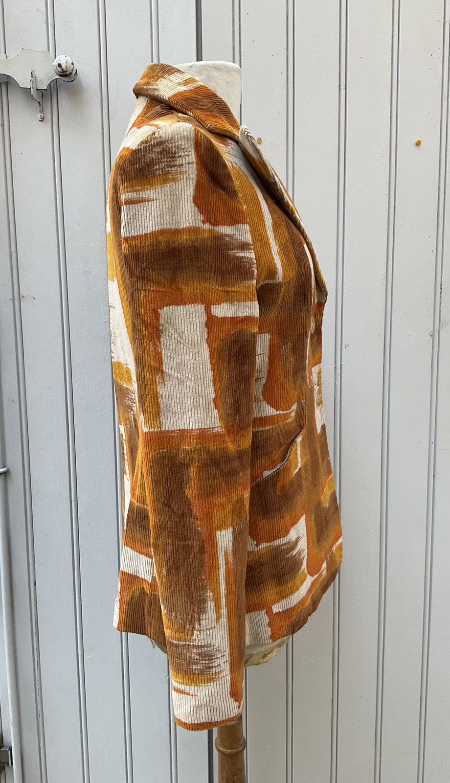 Vintage Vintage printed corduroy jacket Size S / US 4 / IT 40 - 2 Thumbnail