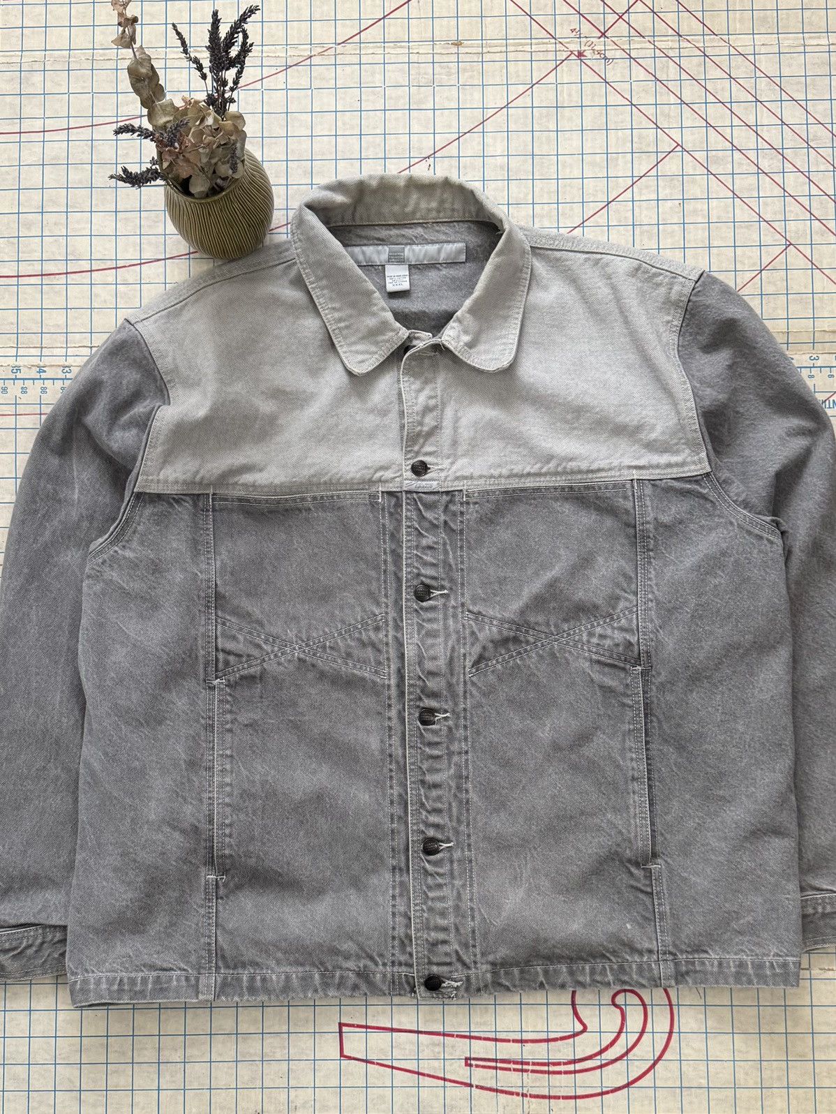 Marithe + Francois Girbaud × Vintage Vintage 90’s MFG Marithe Francois Girbaud Jean Jacket Gray Size US XXL / EU 58 / 5 - 2 Thumbnail
