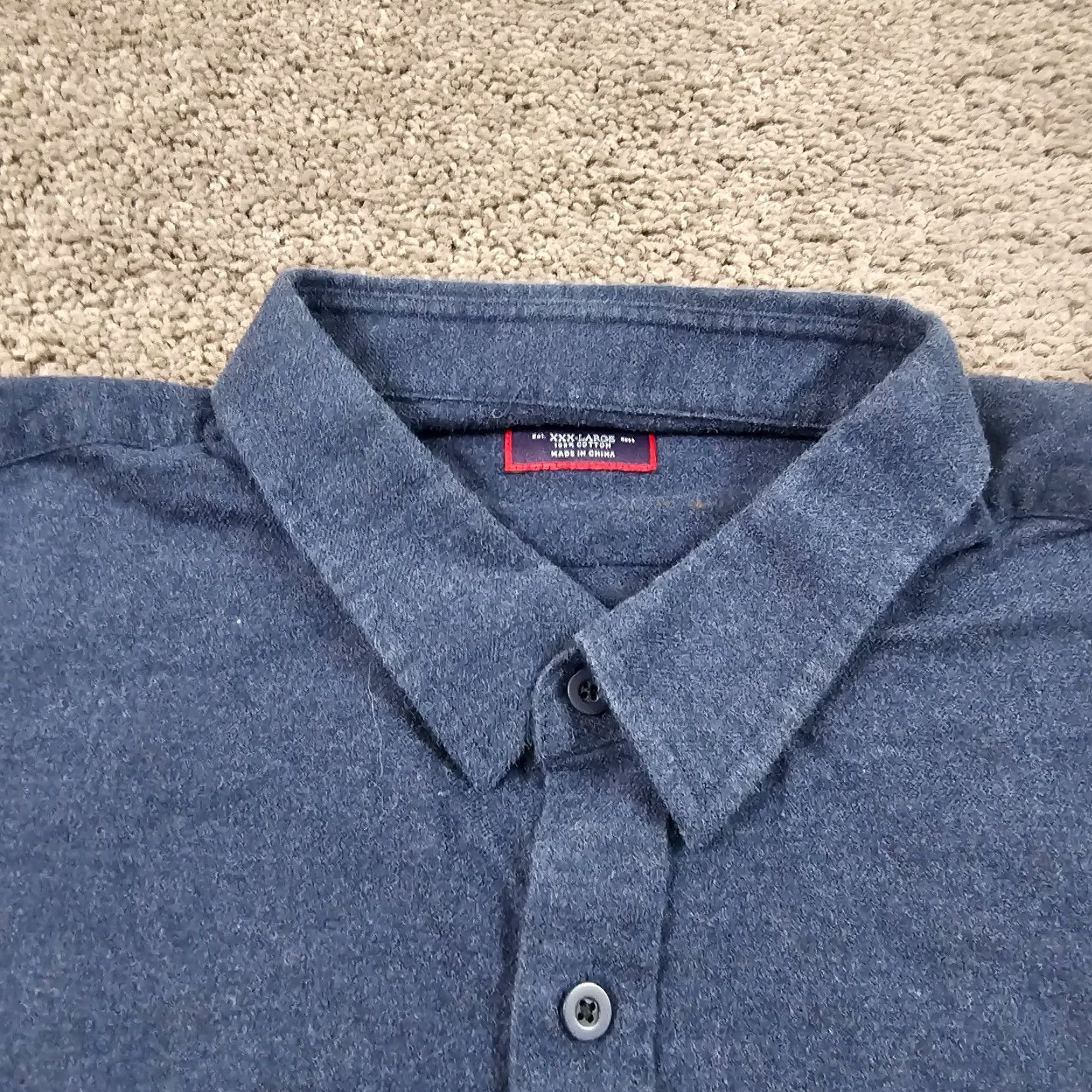UNTUCKit UNTUCKit Shirt Mens 3XL Blue Flannel Long Sleeve Button-Up 100% Cotton Pocket Casual Womens? No, Men’s. Size US XXL / EU 58 / 5 - 4 Thumbnail