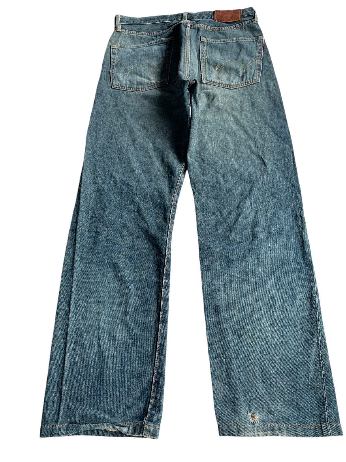 Edwin × Jean EDWIN 505X SELVEDGE DISTRESSED DENIM☠️ Size US 31 - 5 Thumbnail
