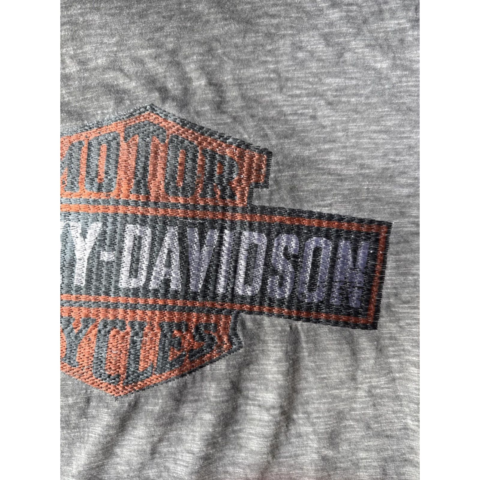 Harley Davidson Harley-Davidson Big Logo Shield Single Stitched T-Shirt XL Distressed Shirt Mens Regular Gray Cotton Logo Motorcycle 90s? Size US XL / EU 56 / 4 - 5 Thumbnail