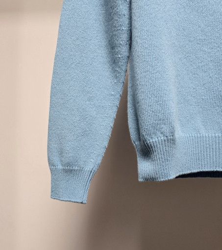 Tom Ford o1sm1stk0824 Cashmere Crewneck Knit Sweater in Sky Blue Size US S / EU 44-46 / 1 - 3 Thumbnail