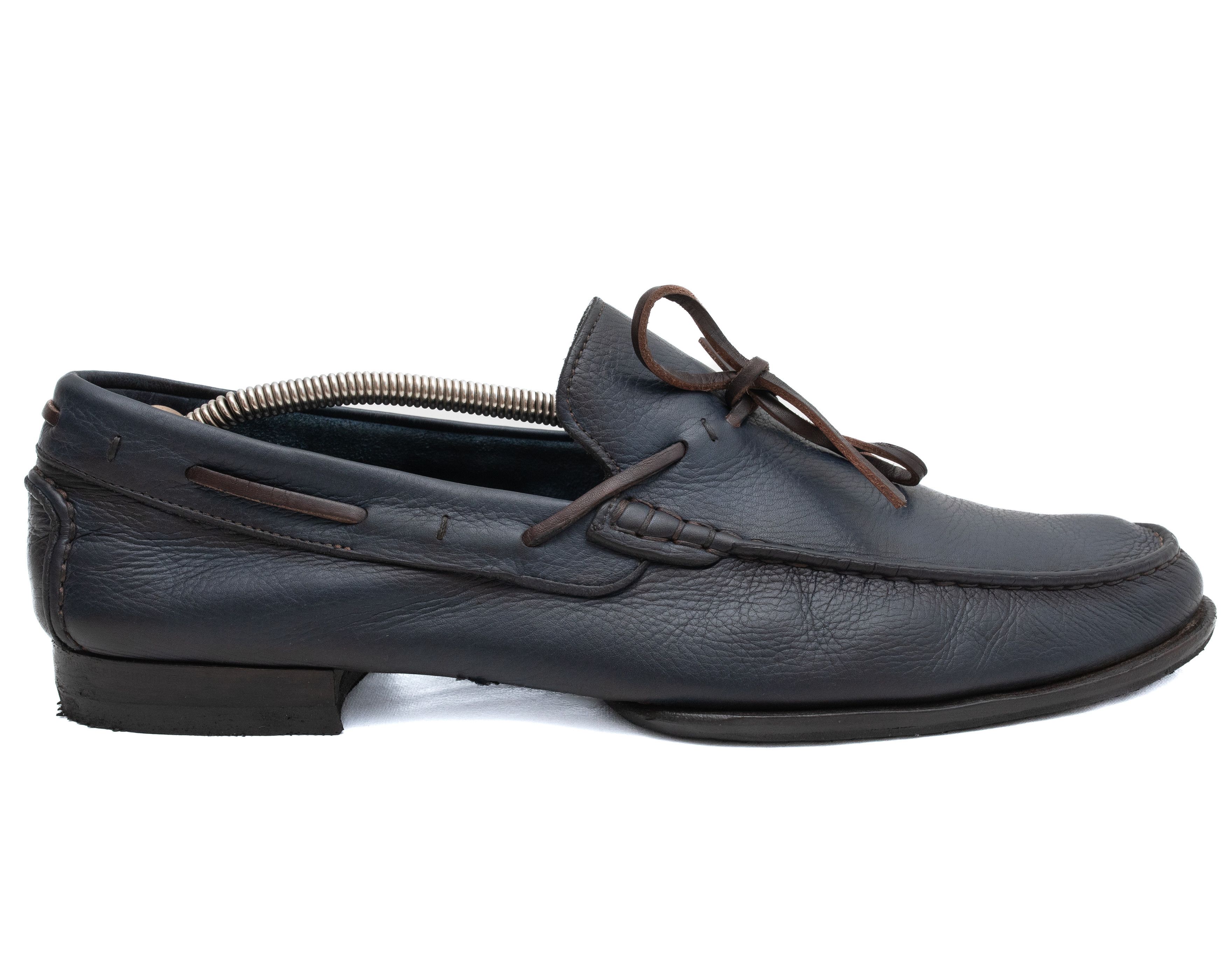 Santoni SANTONI 653$ Driving Leather Loafers Size US 13 / EU 46 - 3 Thumbnail