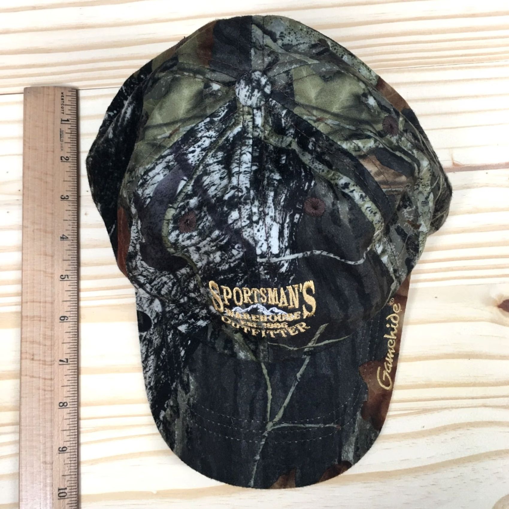 Vintage Gamehide Baseball Cap Sportsmans Outfitters Unisex Green Camo OS Embroidered Size ONE SIZE - 5 Thumbnail