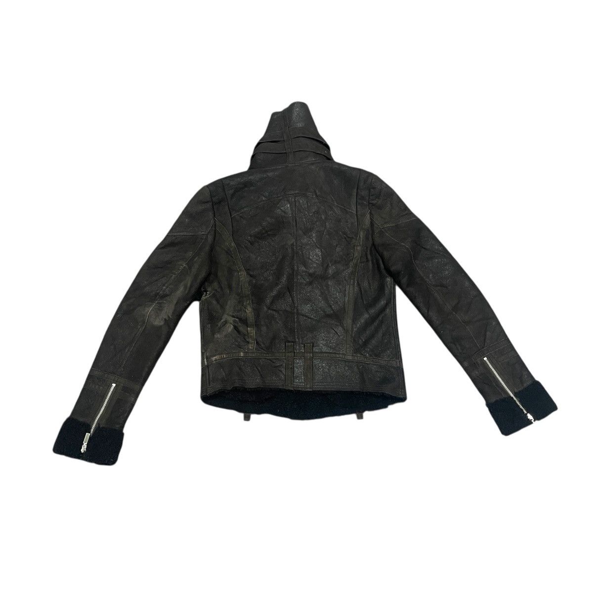 If Six Was Nine Vtg Rick Owen Inspired Avantgarde Sheepskin Leather Jacket Size US S / EU 44-46 / 1 - 13 Thumbnail
