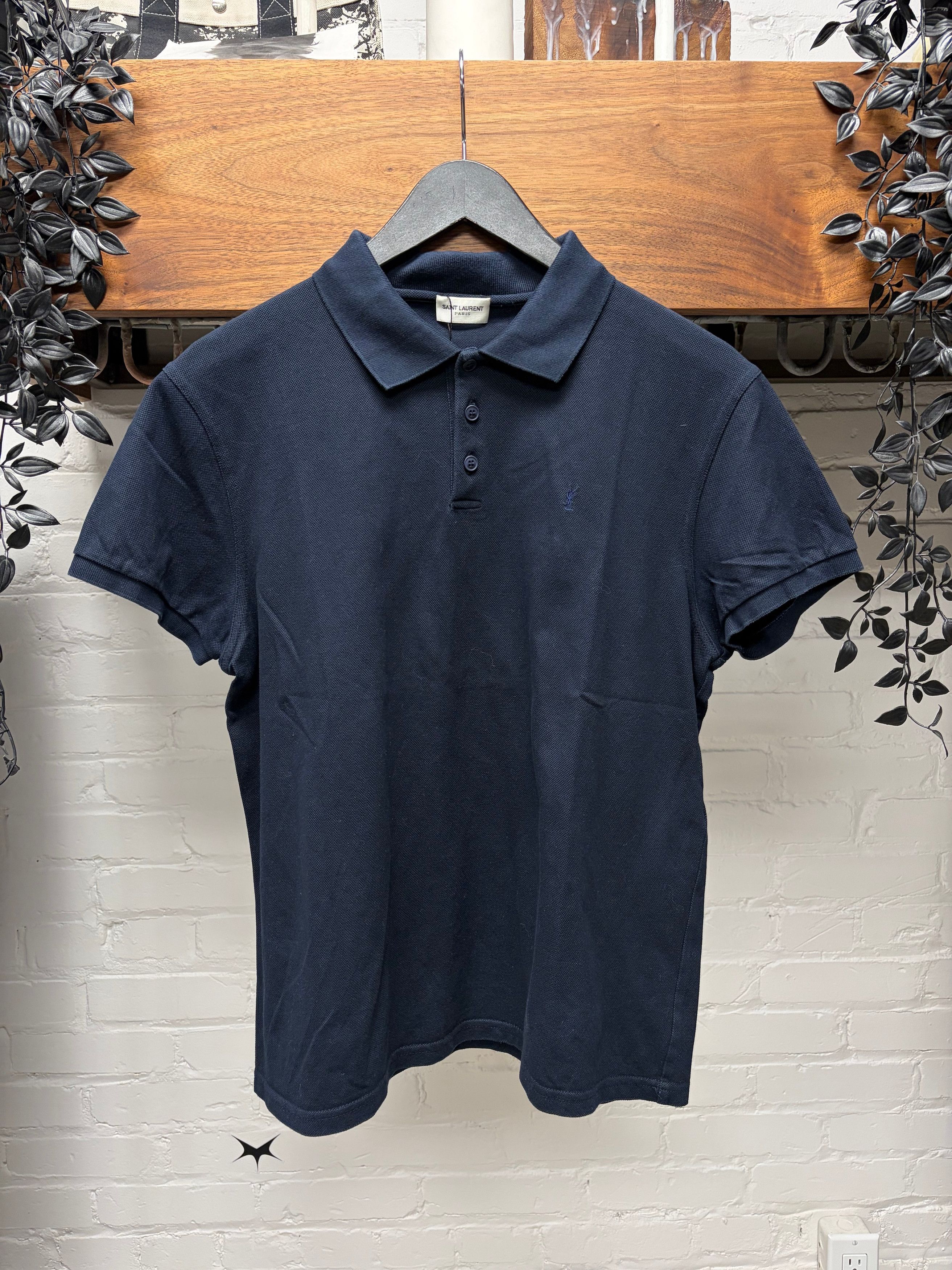 Saint Laurent Paris 2019 Saint Laurent ‘YSL’ Embroidered Logo Polo Size US S / EU 44-46 / 1 - 1 Thumbnail