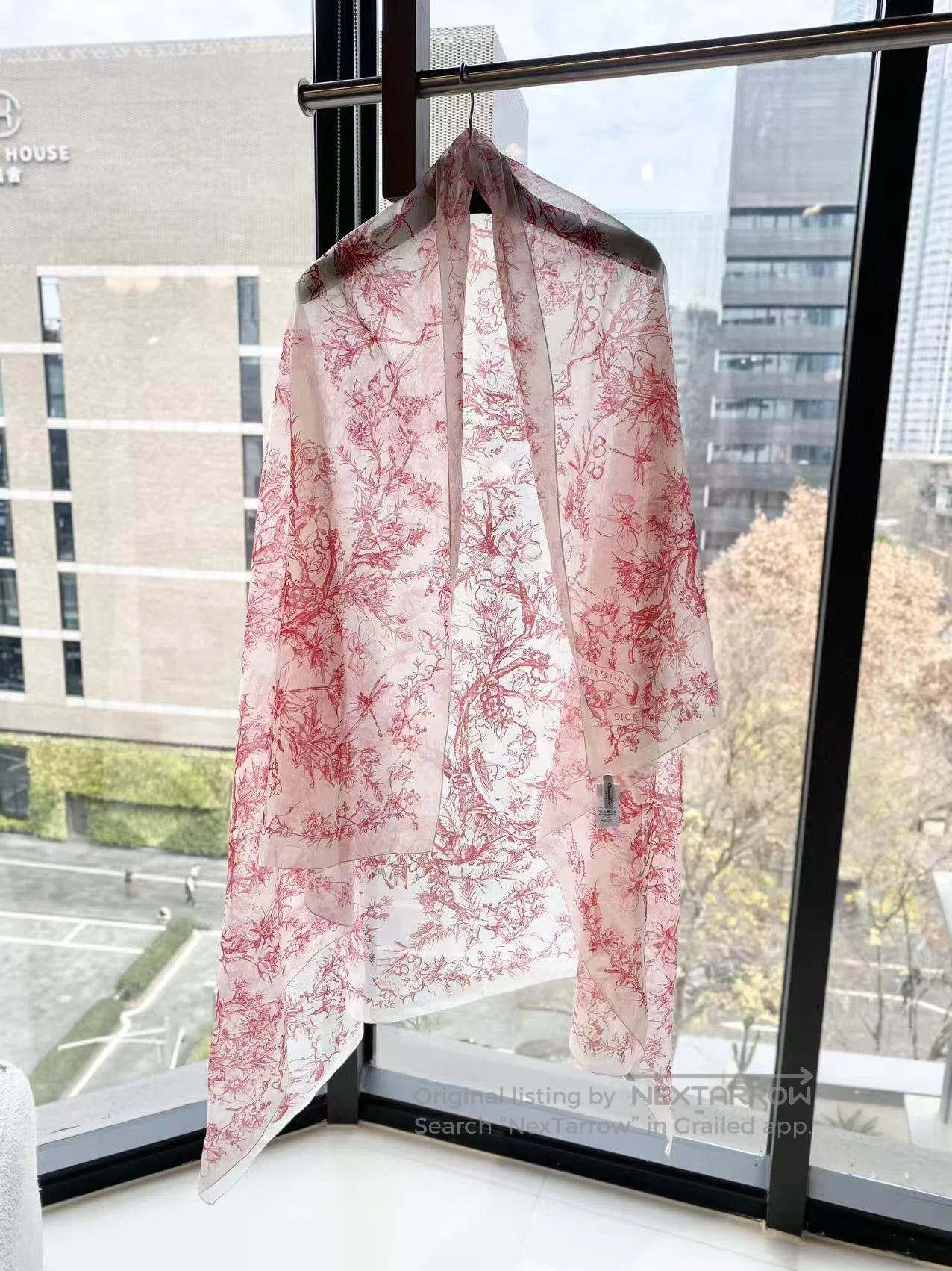 Dior Dior Pink silk scarf| Size ONE SIZE - 3 Thumbnail