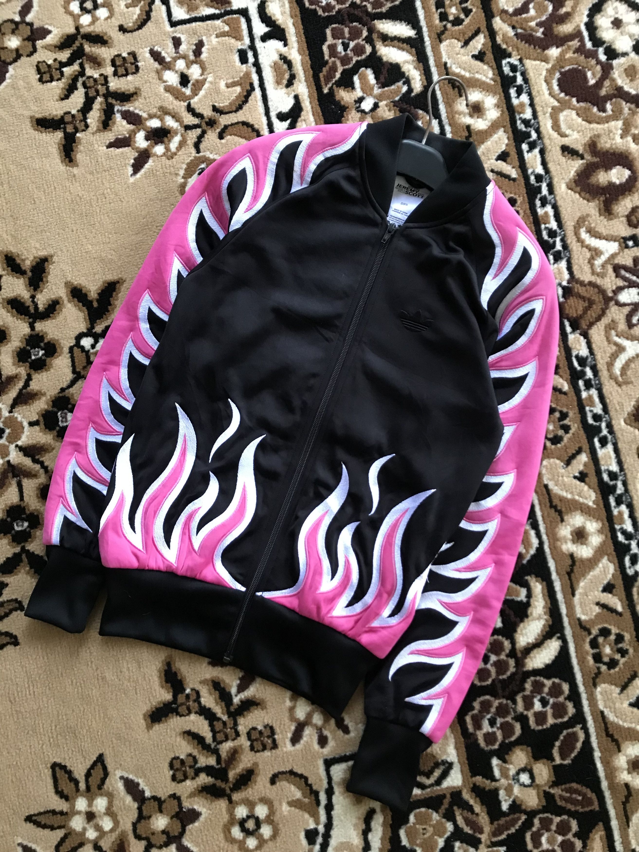 Adidas Rare Item Adidas Jacket x Jeremy Scott Pink Flame Size XS / US 0-2 / IT 36-38 - 2 Thumbnail