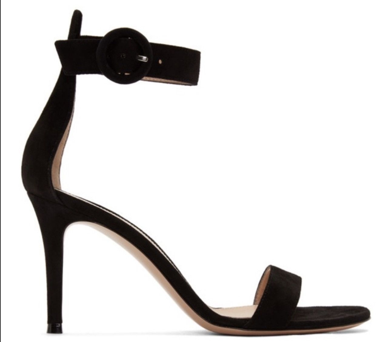 Gianvito Rossi GIANVITO ROSSI Black Velvet Sandals Portofino Size US 9 / IT 39 - 2 Thumbnail