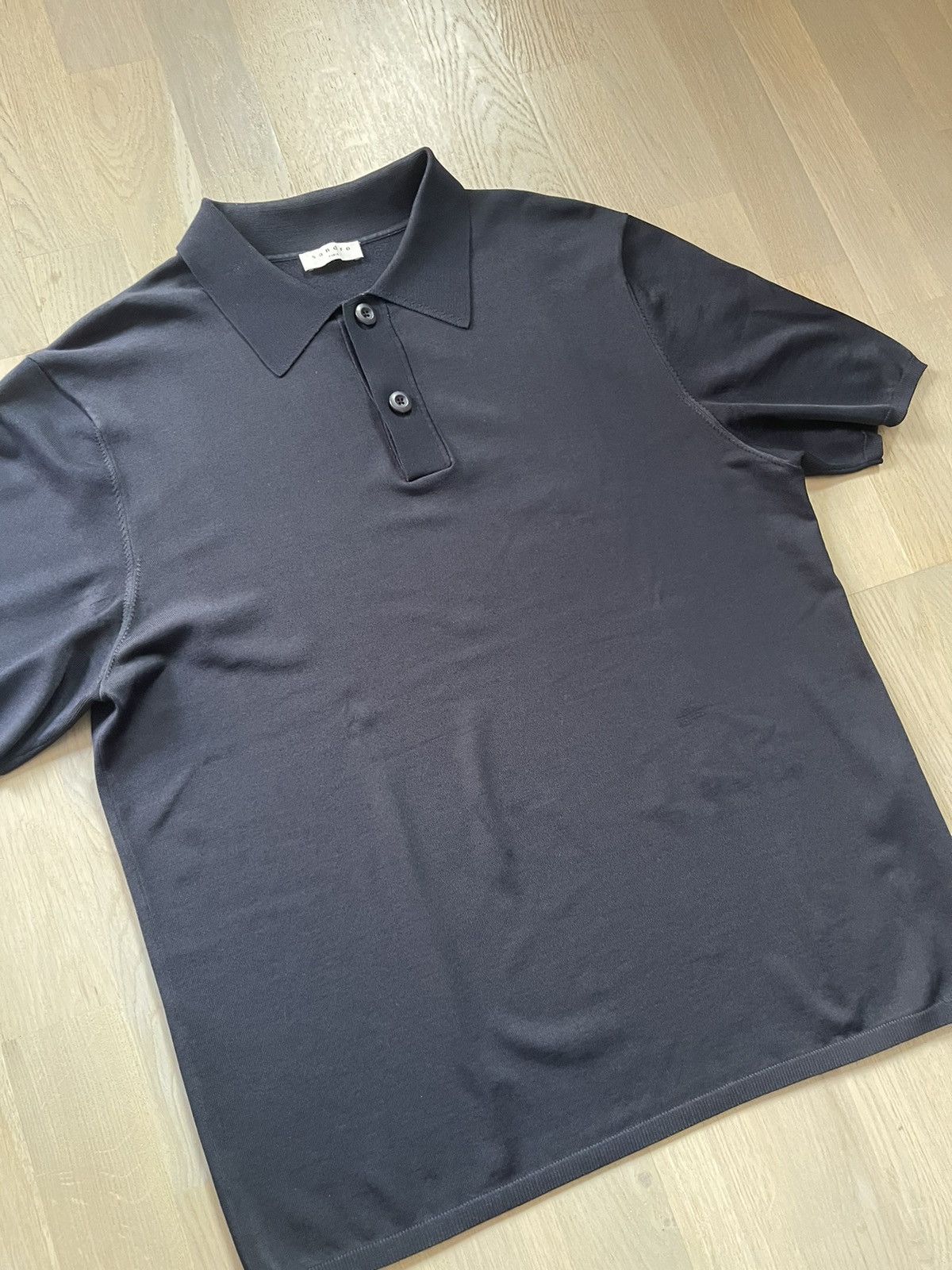 Sandro SANDRO polo STUDY sizes in photos SHOWN BY TAPE MEASURE Grailed