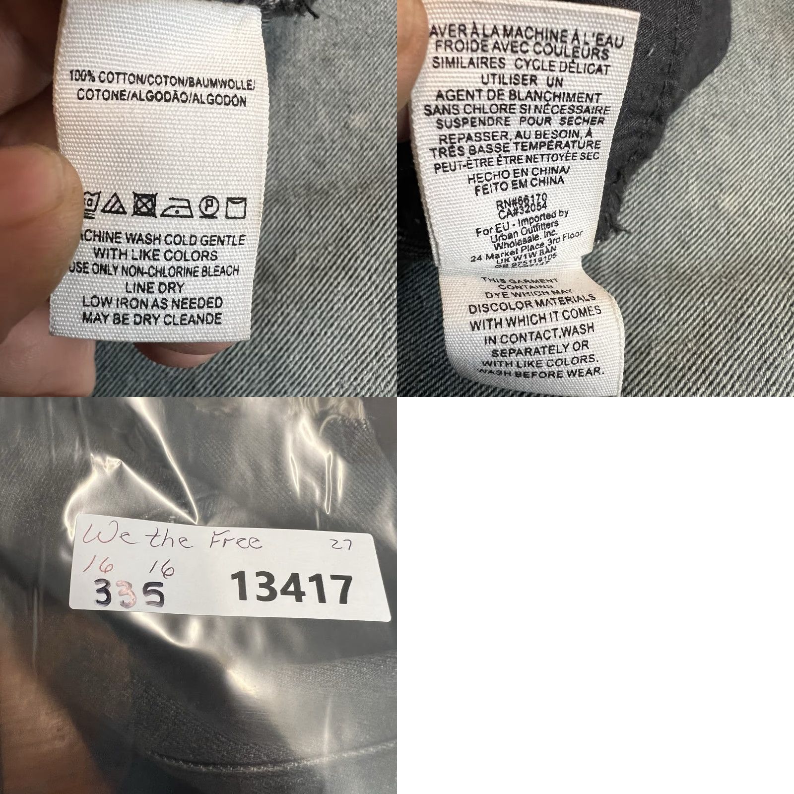 Free People Free People Skirt Womens 27 Black Denim Midi/Short Distressed Fringe Zip Pockets 90s Bohemian Festival Casual Party/Cocktail Size 27" / US 4 / IT 40 - 8 Thumbnail