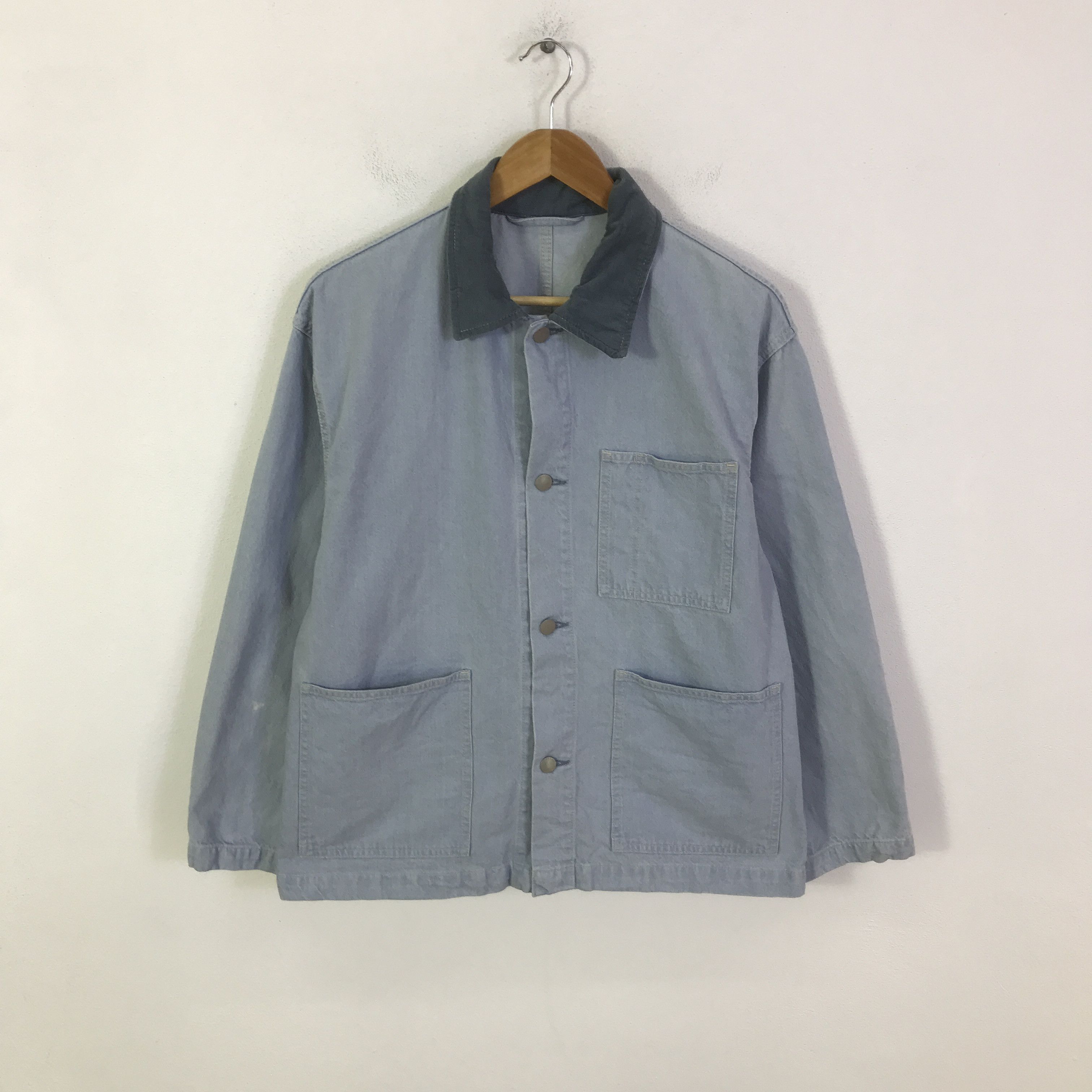 Japanese Brand gu japan jeans button jacket K116B23 Size US L / EU 52-54 / 3 - 1 Thumbnail