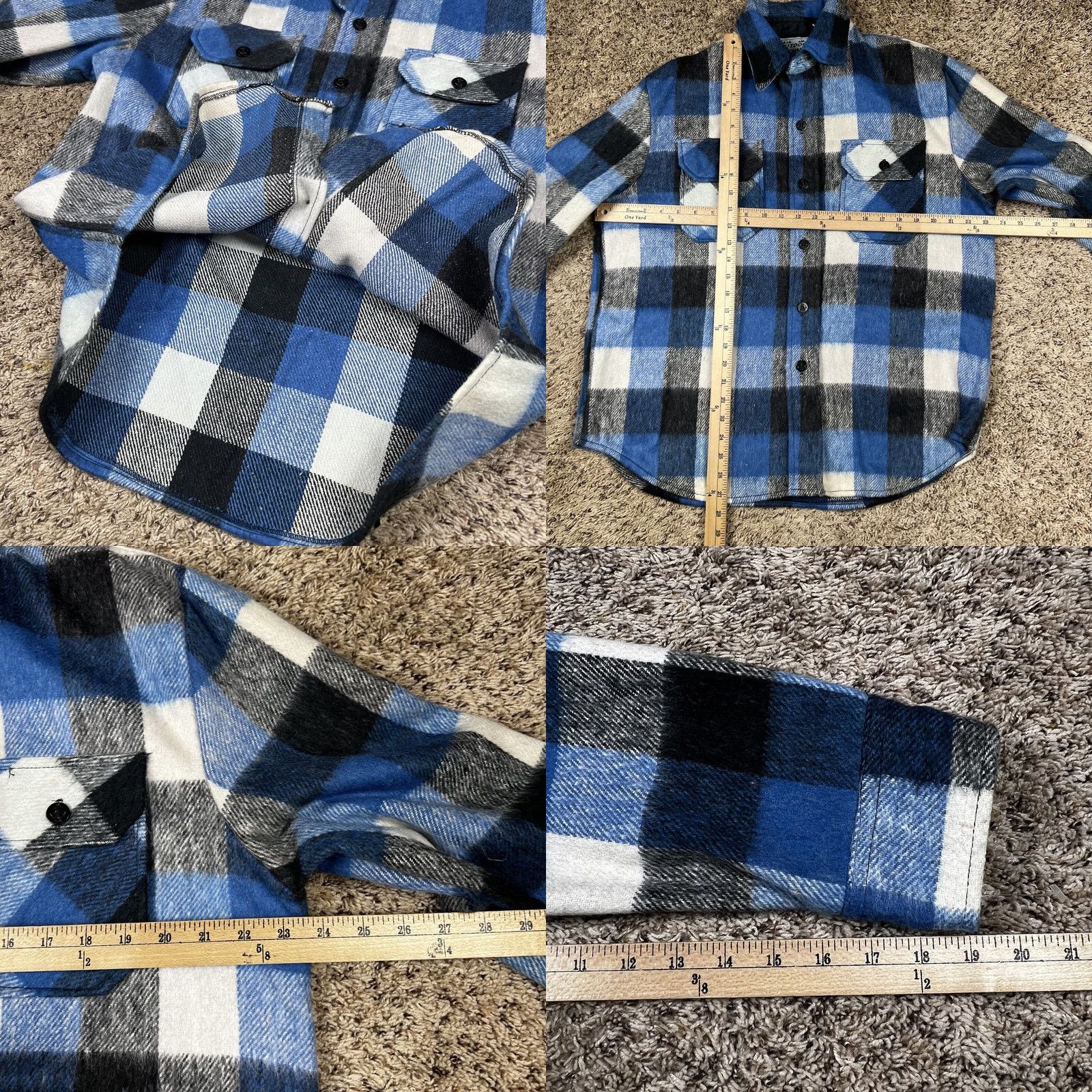 Vintage VINTAGE Outdoor Exchange Flannel Shirt Mens Large Blue Plaid 90s Size US L / EU 52-54 / 3 - 8 Thumbnail
