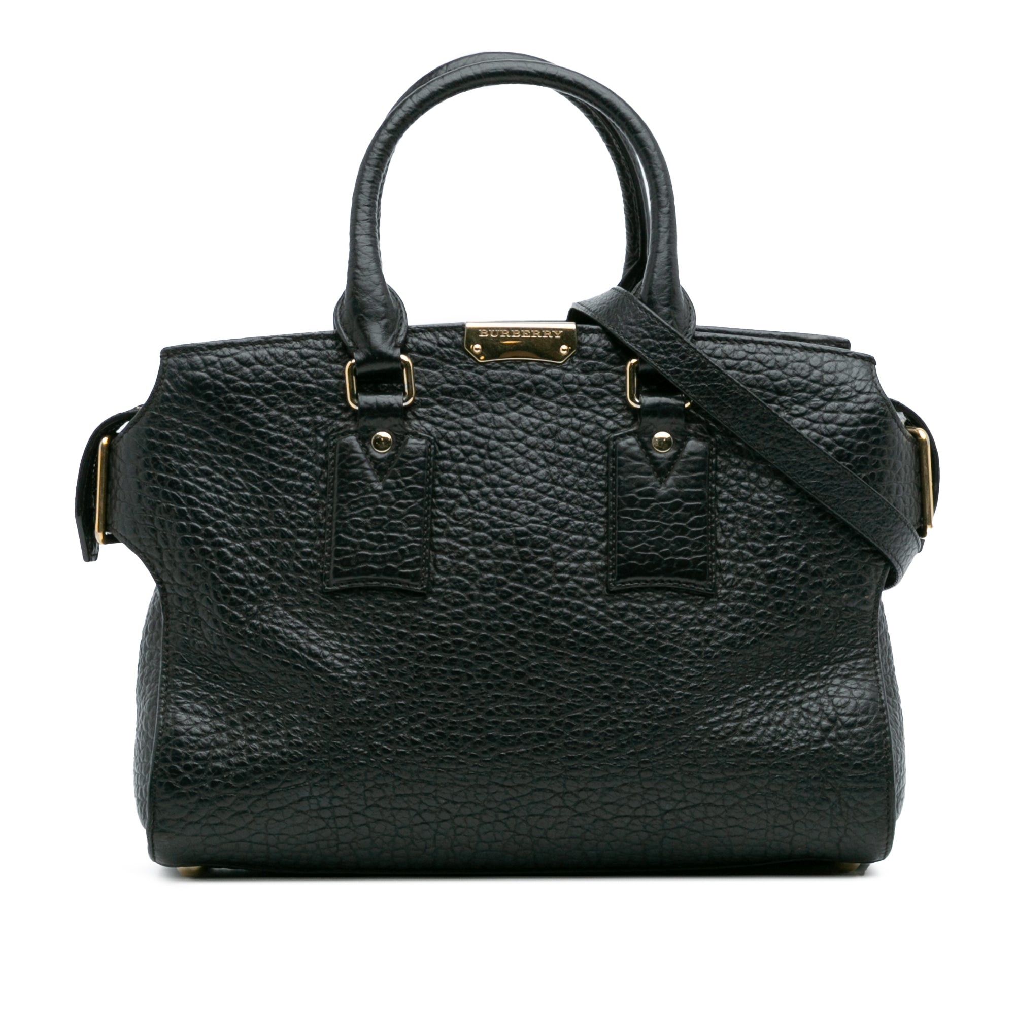 Burberry Medium Grained Leather Clifton Satchel Size ONE SIZE - 1 Thumbnail