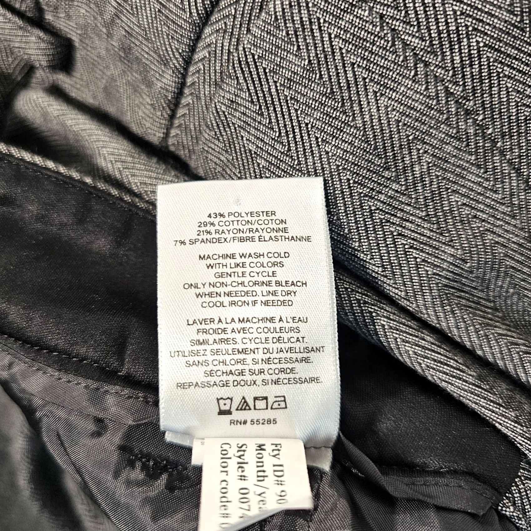 Express Express Editor Slim Pants Size 6 Brown Herringbone Dress Pants Women Regular Slim Waist 30 Inseam 31 Stretch Size 28" / US 6 / IT 42 - 5 Thumbnail