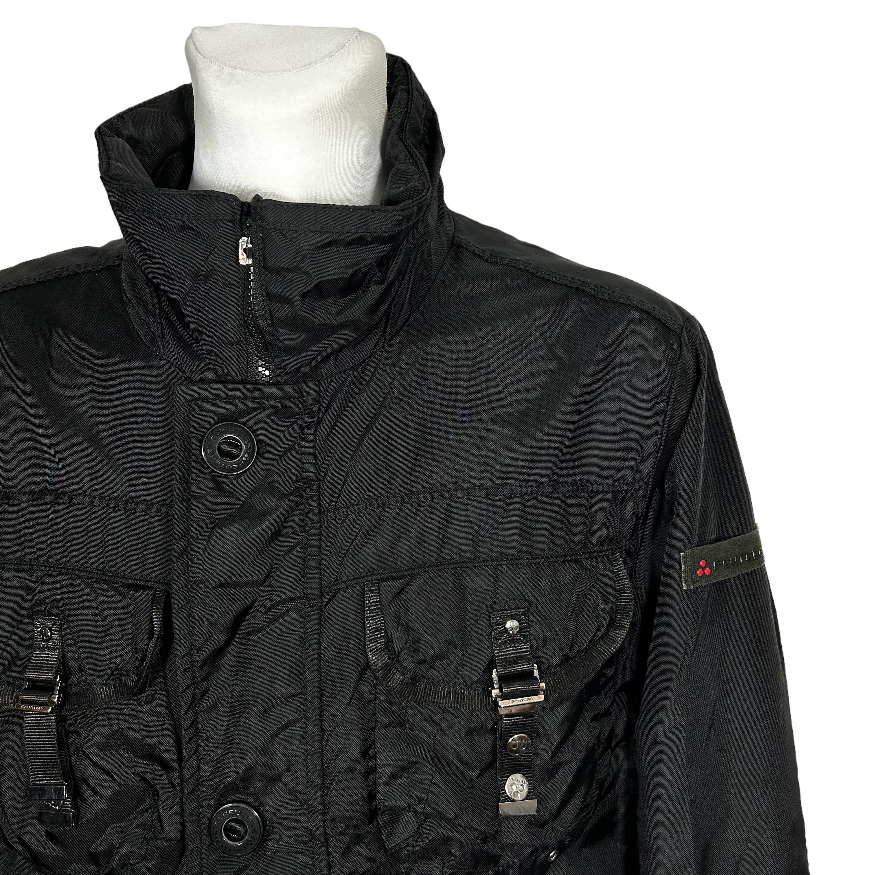 Peuterey Black Nylon Down Filled Fitted Jacket Medium