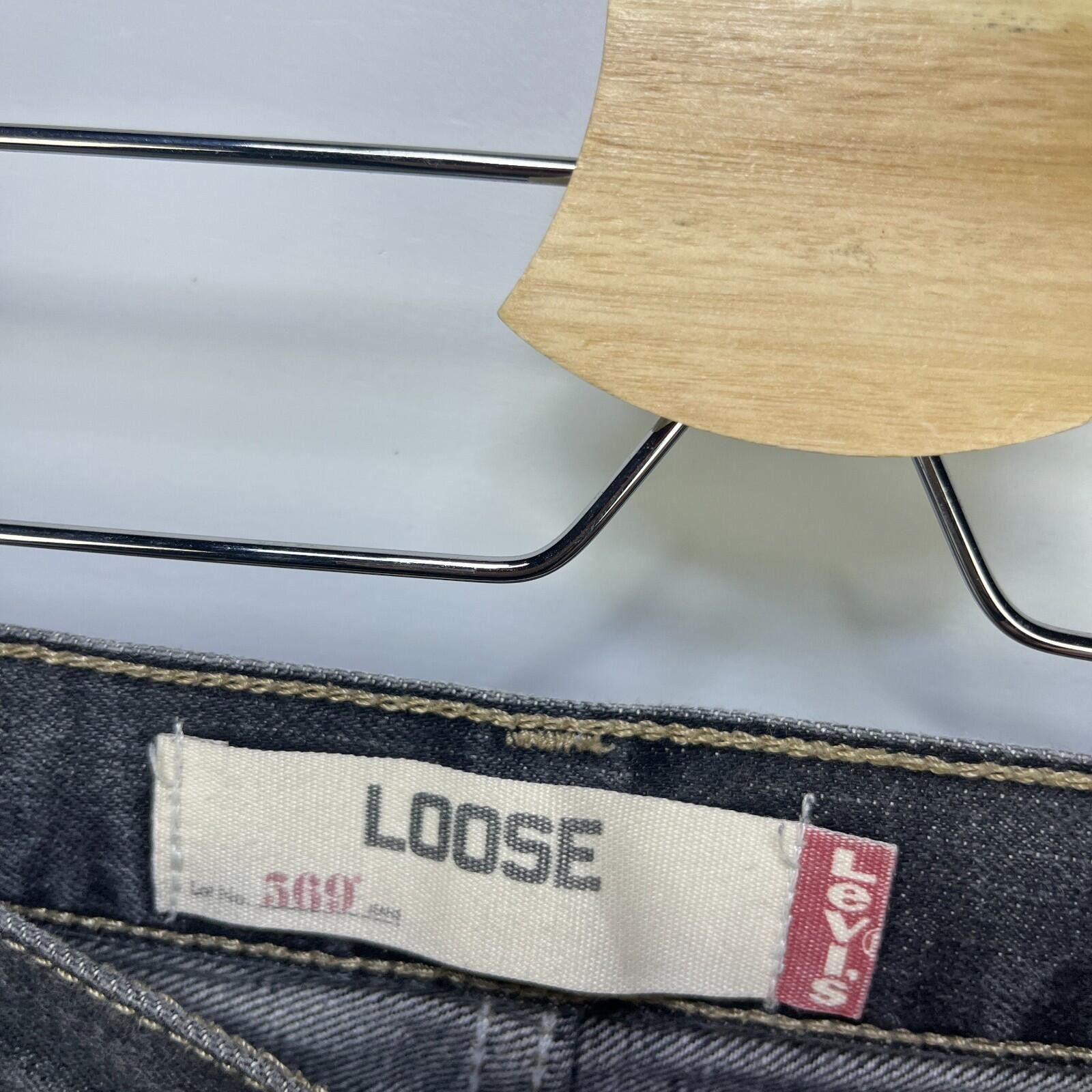 Levi's Vintage Levi's 569 Loose Straight Black Denim Jean Shorts 38 Size US 38 / EU 54 - 6 Thumbnail