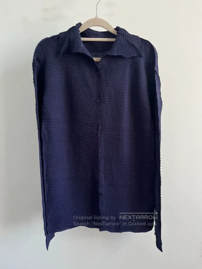 Issey Miyake Issey Miyake Blue Coat Size L / US 10 / IT 46 - 1 Thumbnail