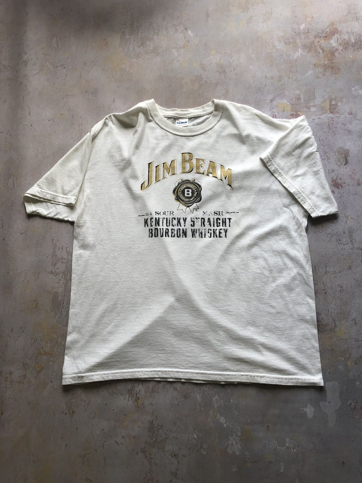 Vintage Vintage Jim Beam whiskey 90s style tee jack daniels marlboro Size US XL / EU 56 / 4 - 1 Thumbnail