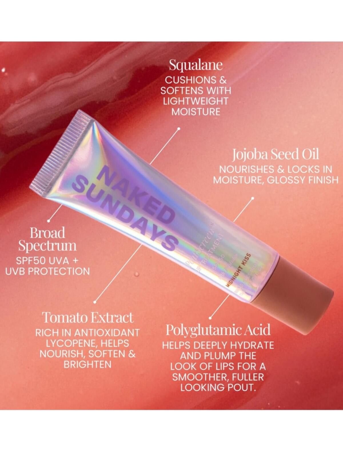 Other Naked Sundays PoutScreen SPF50 Lip Treatment / Midnight Kiss Size ONE SIZE - 4 Thumbnail