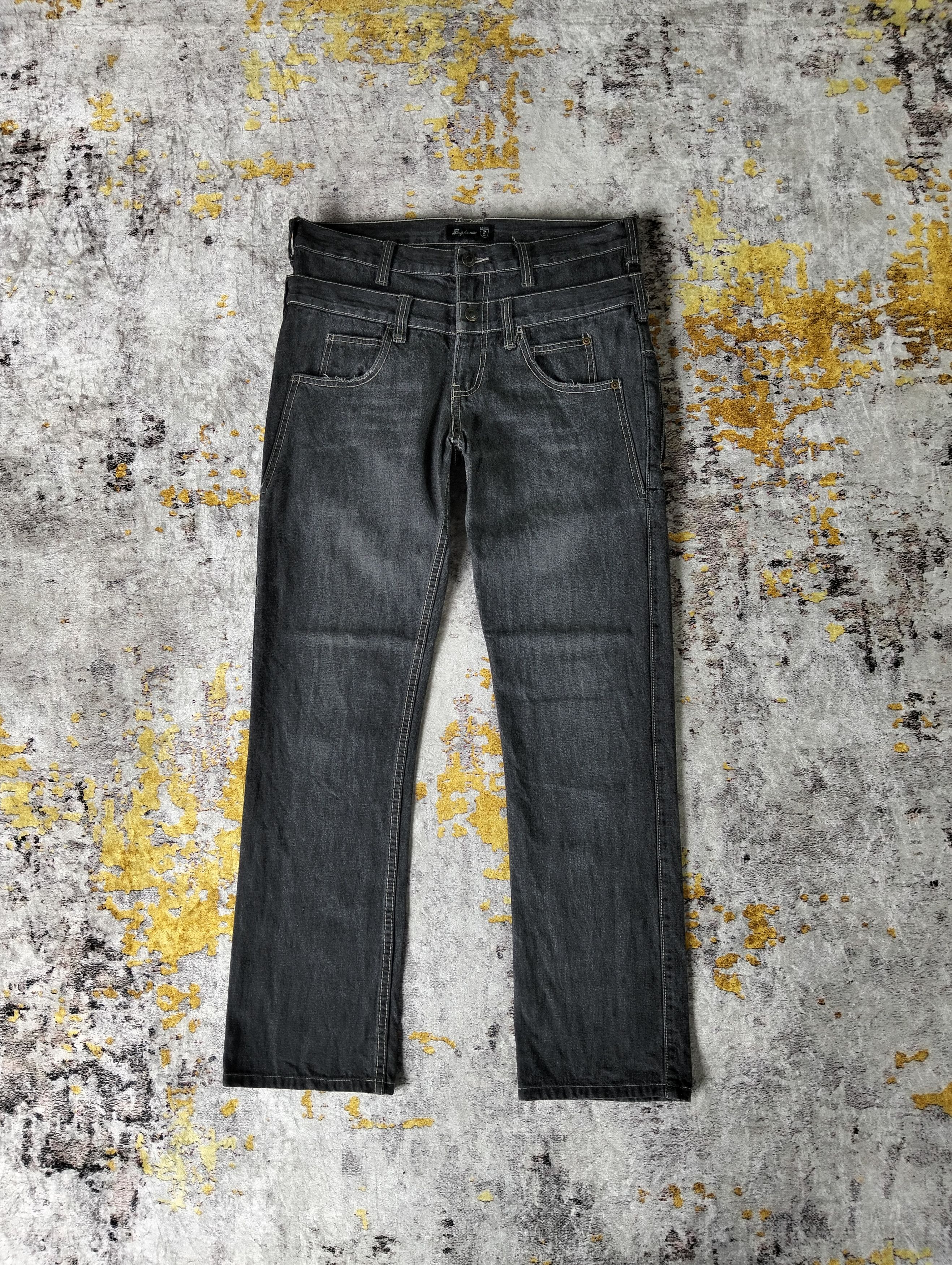 PPFM Dog House Double Waist Monkey Pocket Buckle Back Jeans Size US 33 - 7 Thumbnail