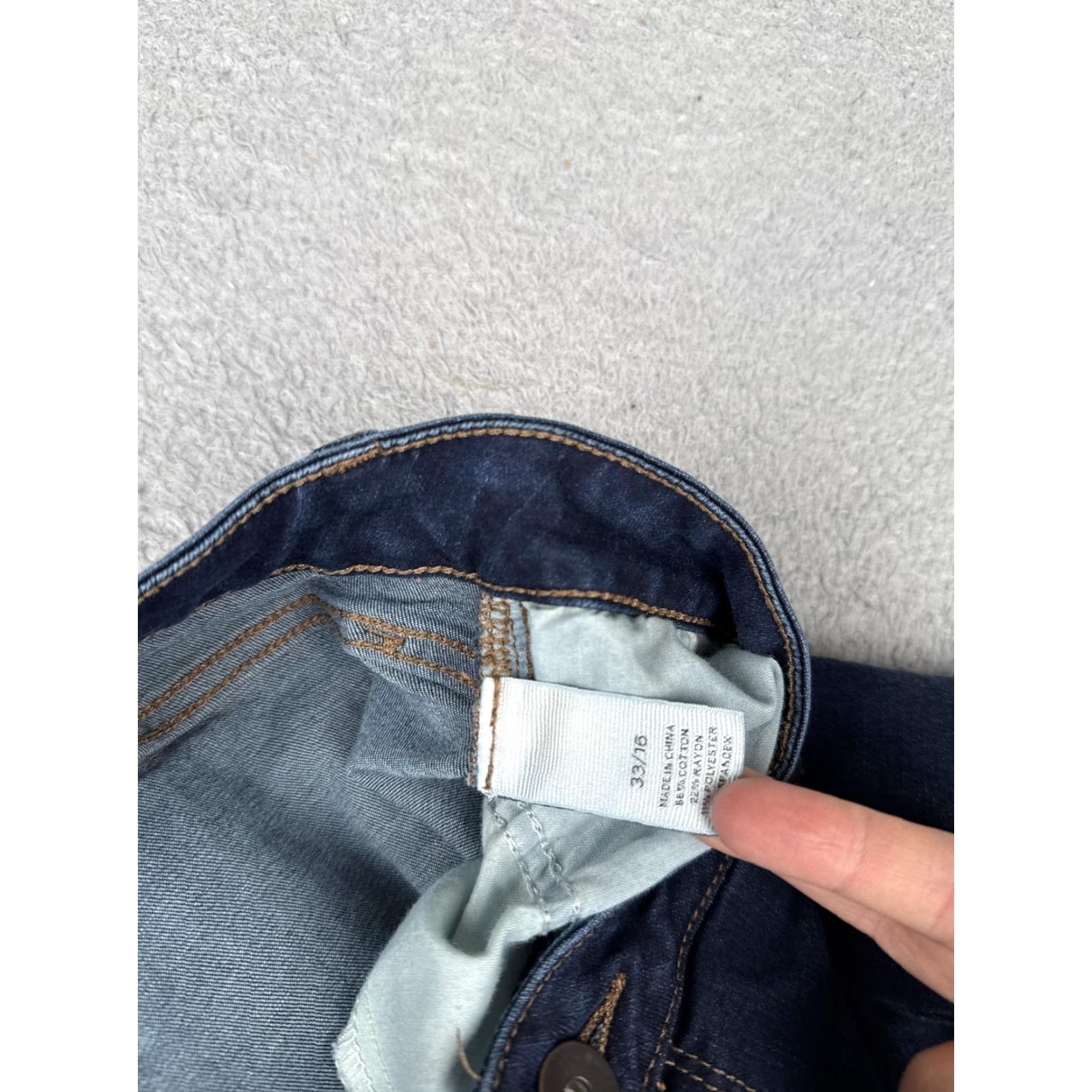 Denime Stylus Jeans Womens Bootcut 16 Blue Dark Wash Mid Rise Stretch 34x32 Denim 5-Pocket Zipper Button Regular Blue, USA Theme Mens? Size 38" / US 16 / IT 52 - 7 Thumbnail