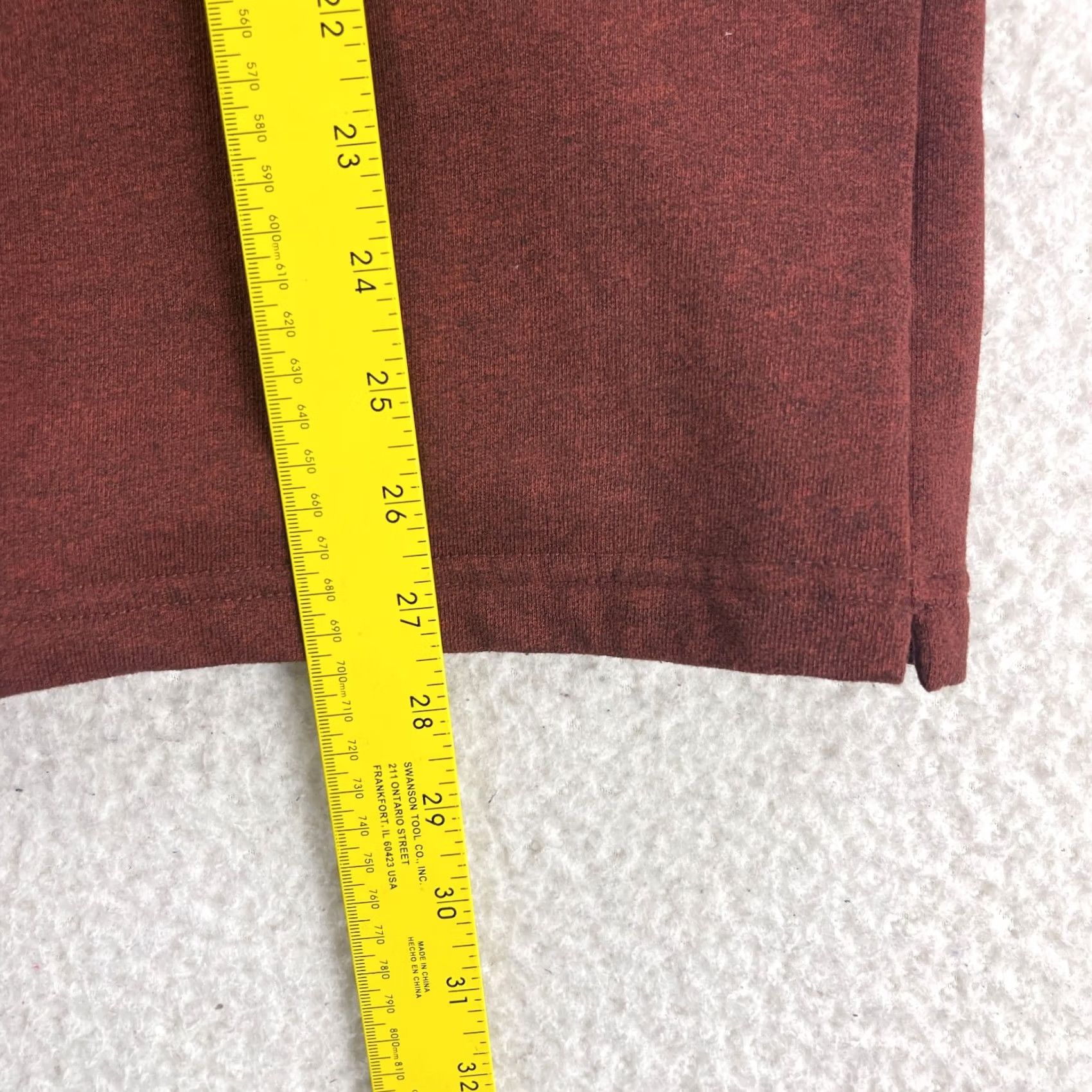 UNTUCKit UNTUCKit Sweater Mens Large Brick Red Long Sleeve Pullover Fleece Snap Mock Neck Shirt Size US L / EU 52-54 / 3 - 7 Thumbnail