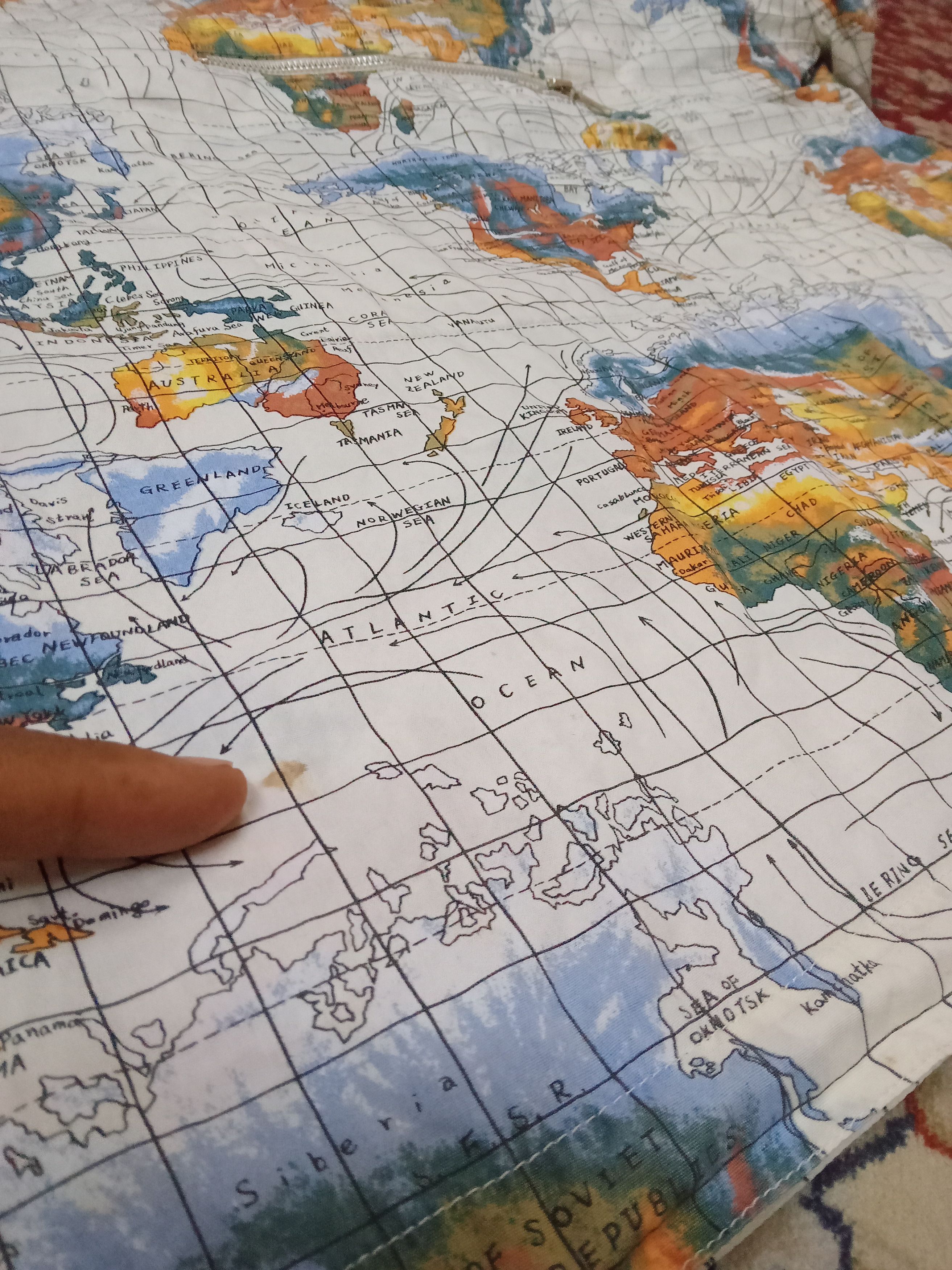 Japanese Brand Z of Zampa Rare World Maps Design Anorak Jacket Size US M / EU 48-50 / 2 - 11 Thumbnail