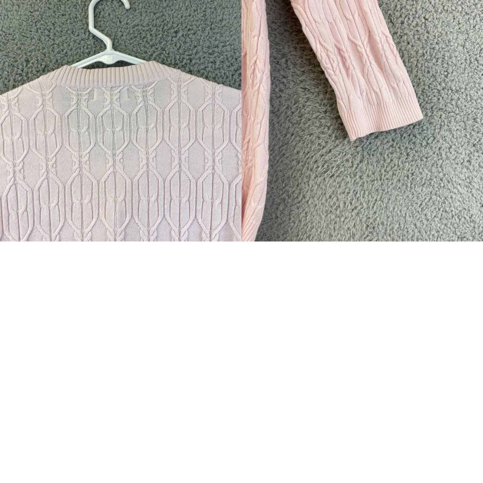 Croft & Barrow Croft & Barrow Women Button-Up Pullover Sweater Pink M Regular Top Shirt Girls Mens? Size M / US 6-8 / IT 42-44 - 8 Thumbnail