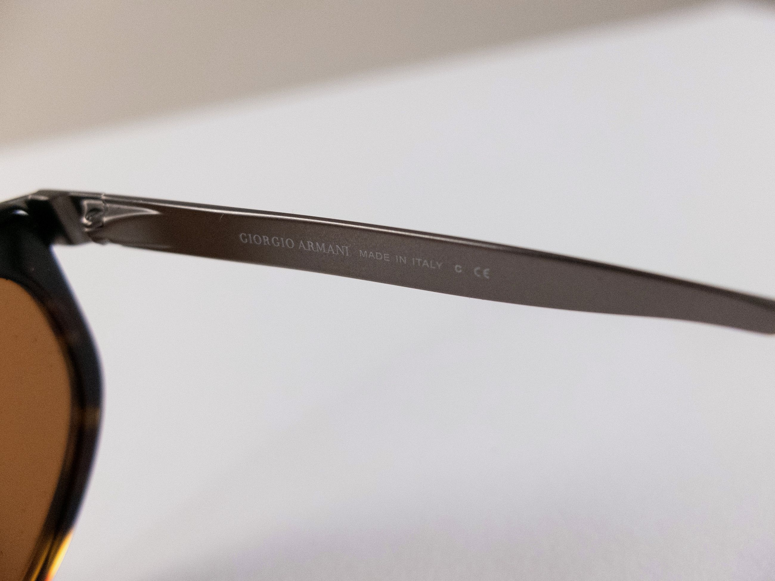 Giorgio Armani GIORGIO ARMANI brown tortoise shell & metallic sunglasses Size ONE SIZE - 7 Thumbnail