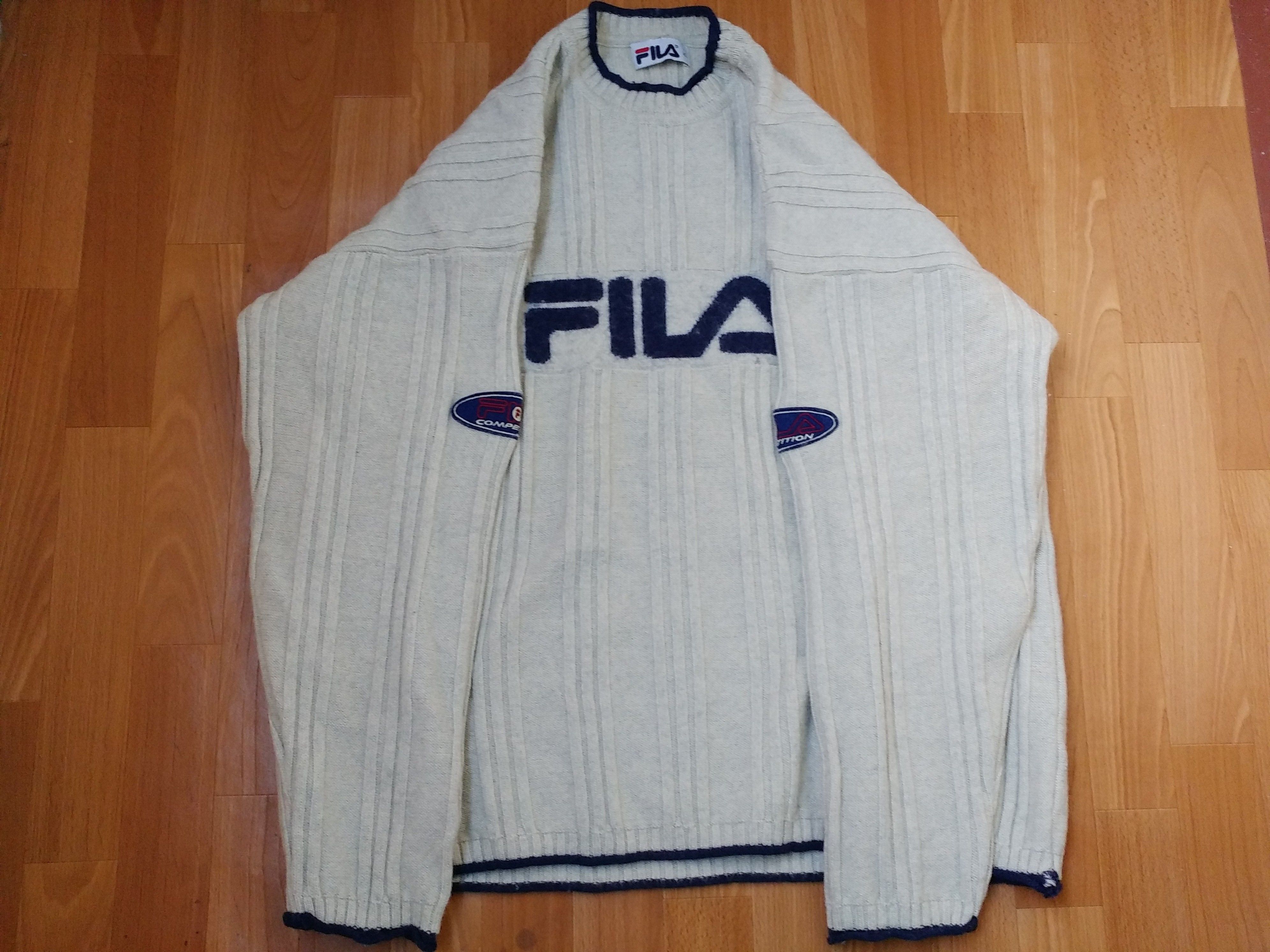 Fila × Vintage FILA sweatshirt, vintage blue fleece shirt, 90s hip-hop XL Size US XL / EU 56 / 4 - 4 Thumbnail