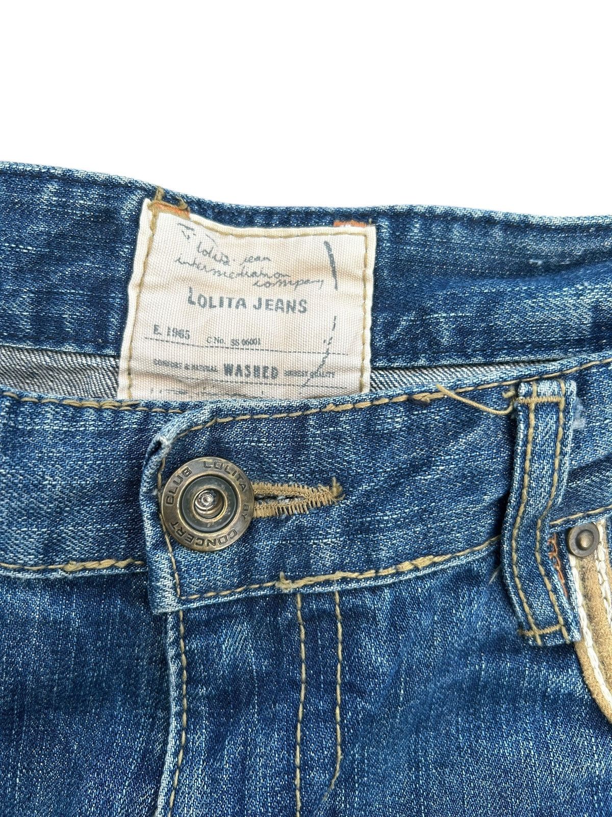 Kapital Yoshitomo Nara Lolita Buckle Back Distressed Denim Jeans Size US 36 / EU 52 - 6 Thumbnail